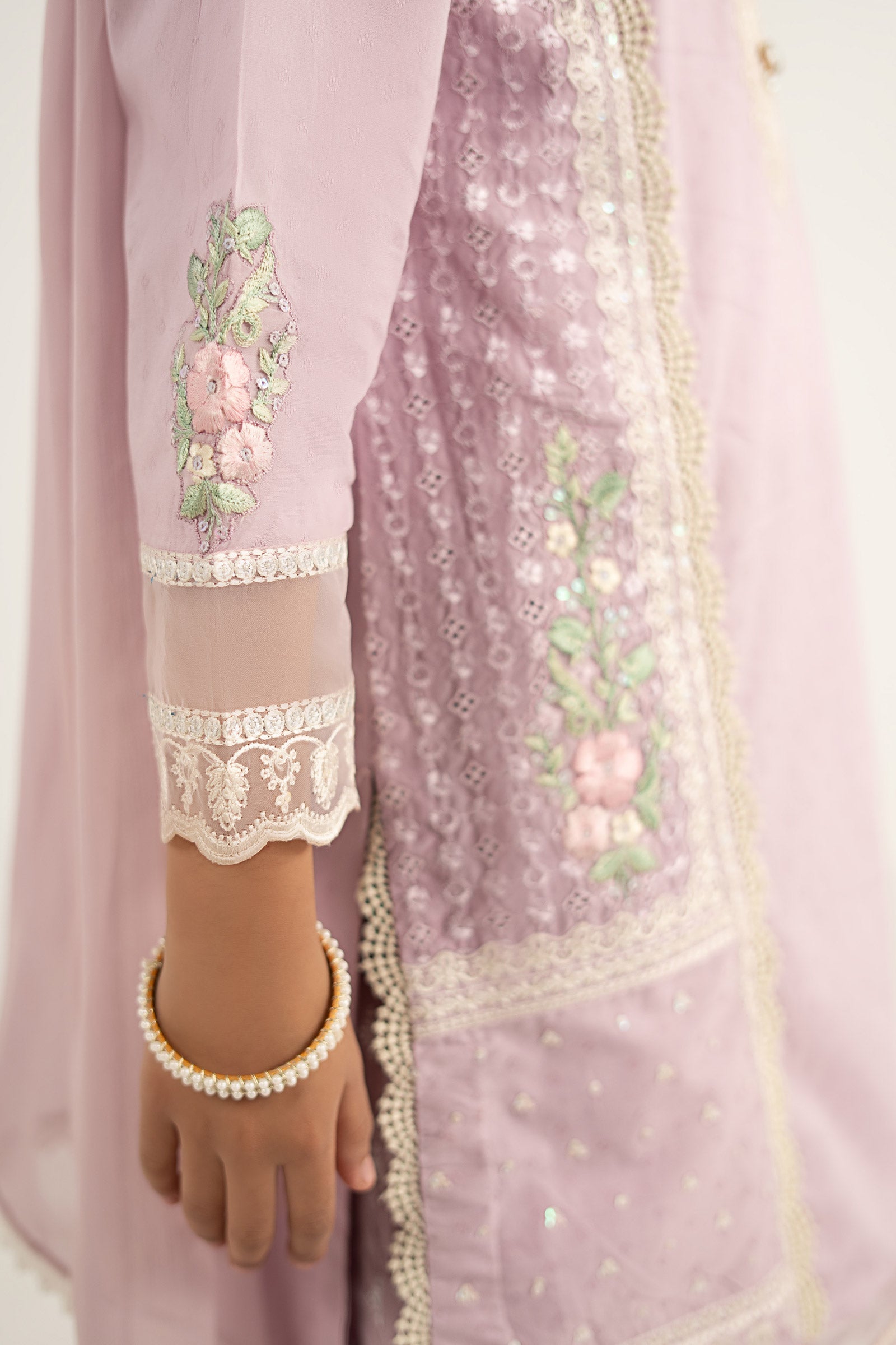 3 Piece Embroidered Dobby Lawn Suit