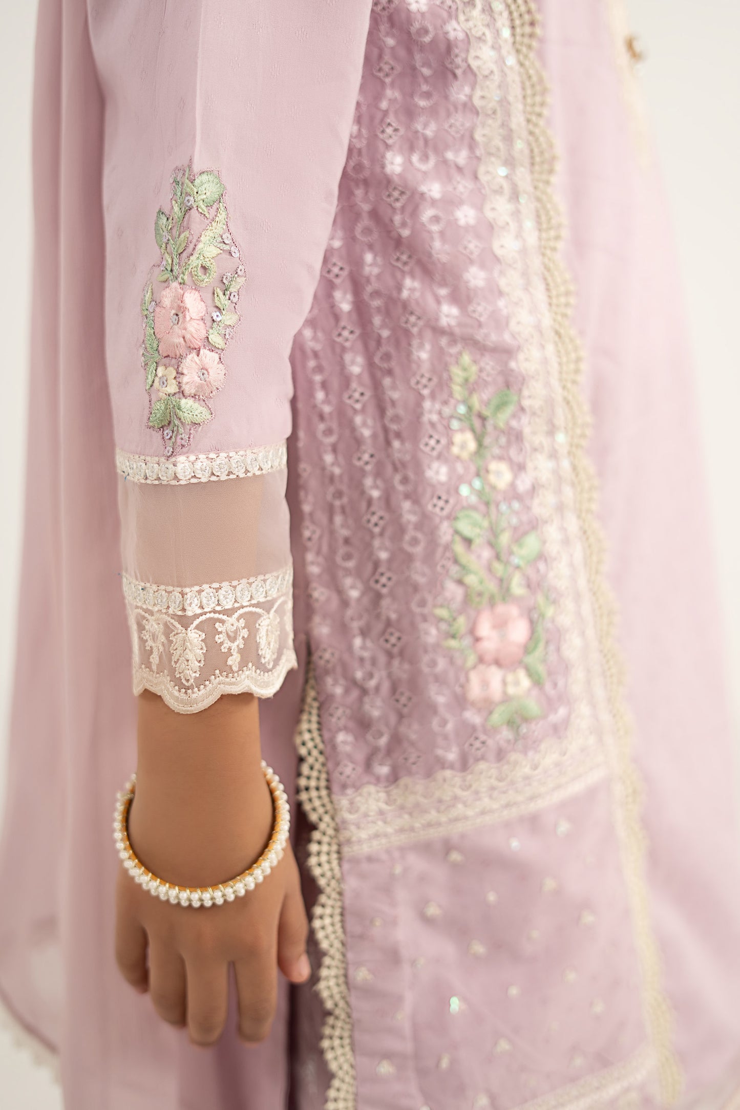 3 Piece Embroidered Dobby Lawn Suit