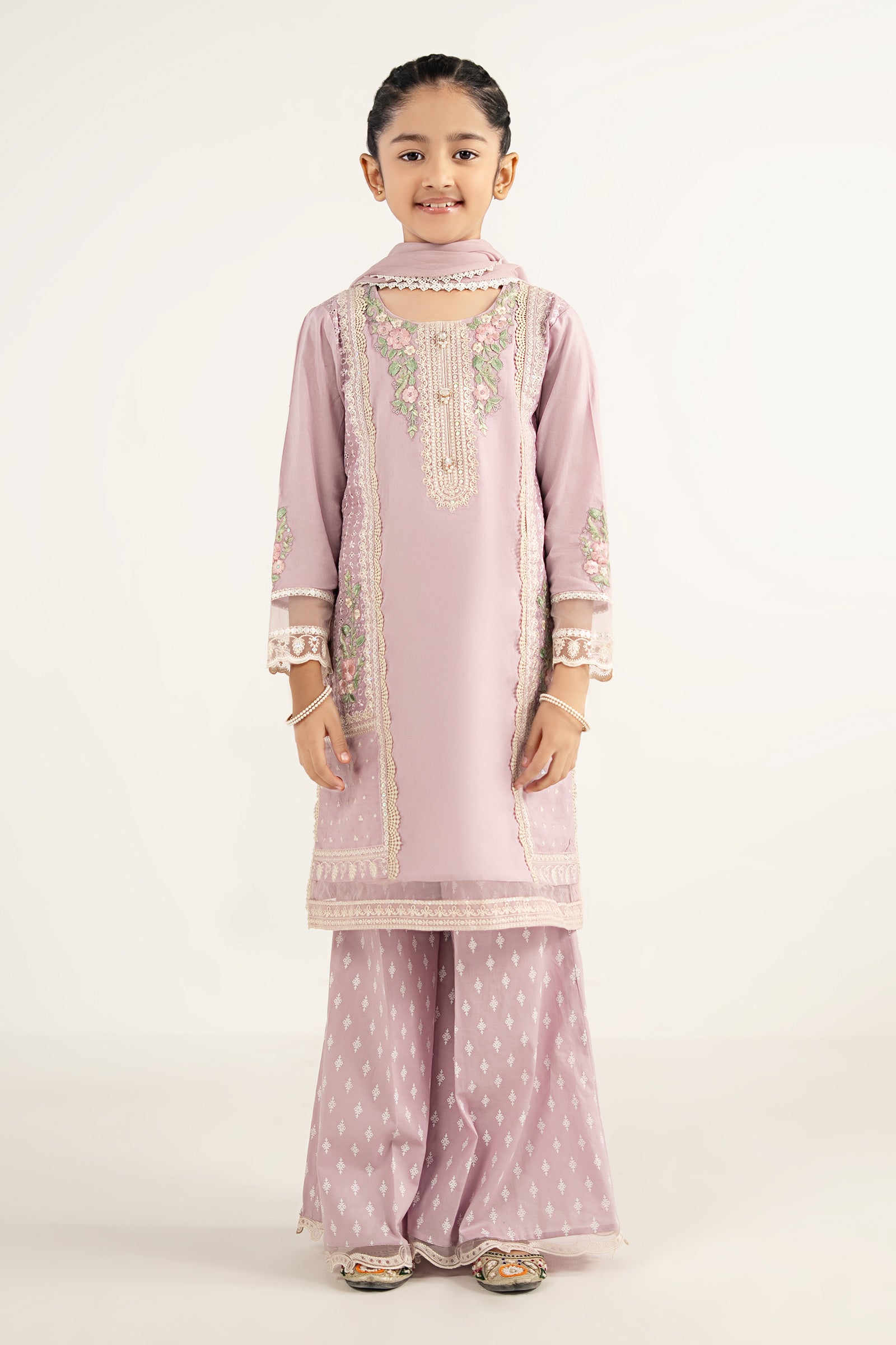 3 Piece Embroidered Dobby Lawn Suit