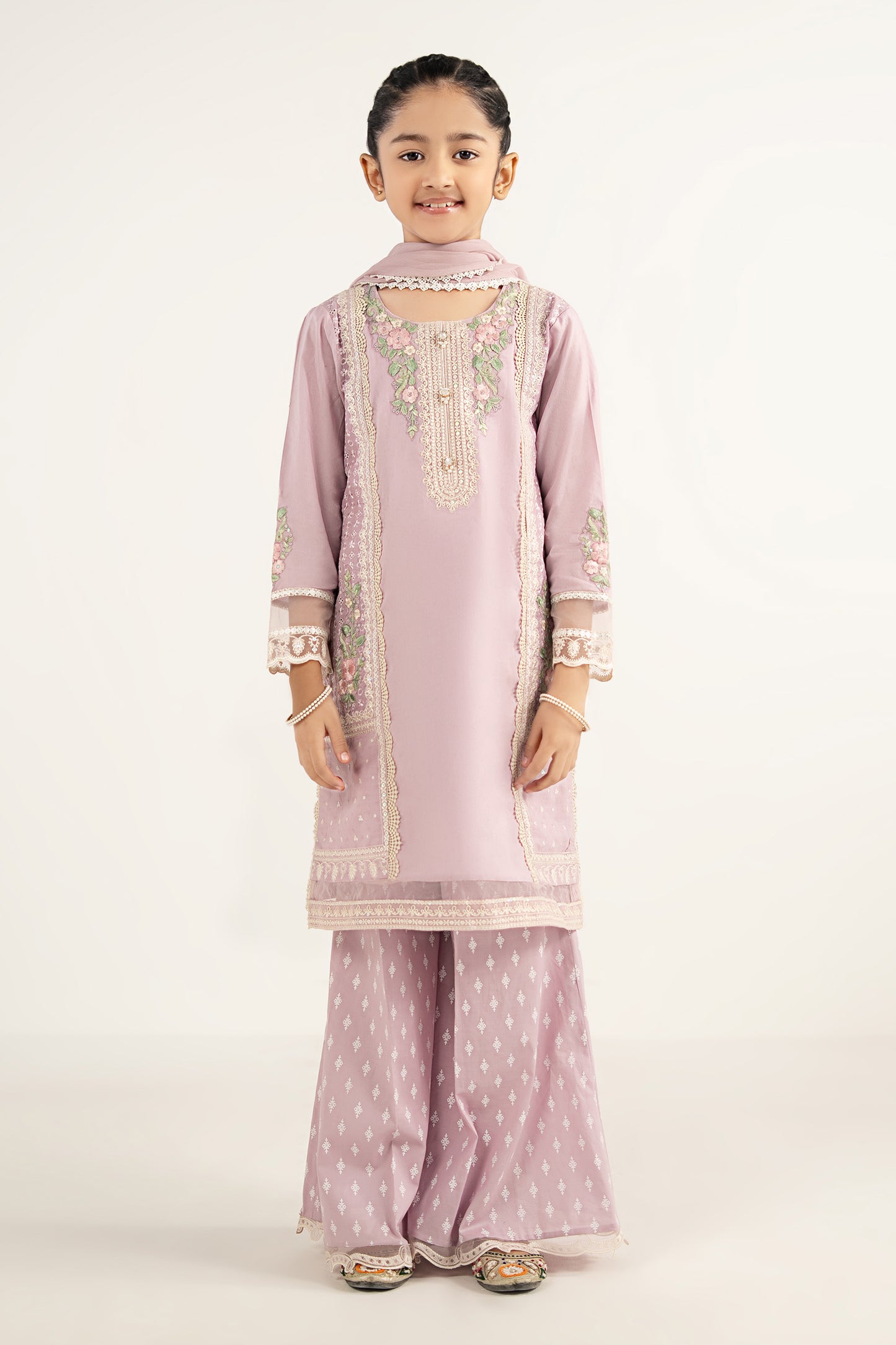 3 Piece Embroidered Dobby Lawn Suit
