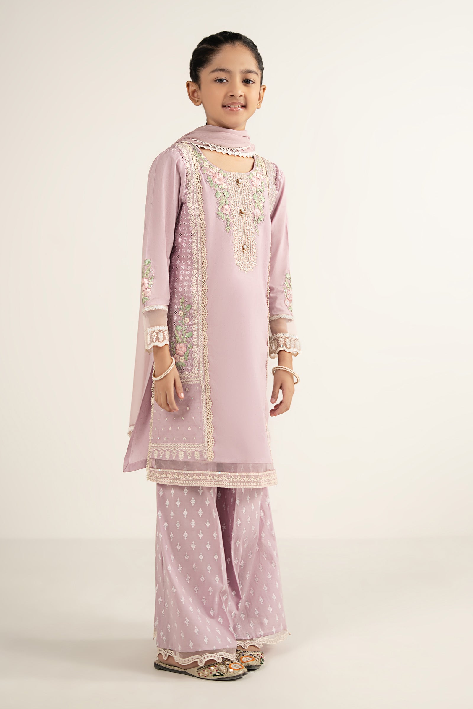3 Piece Embroidered Dobby Lawn Suit