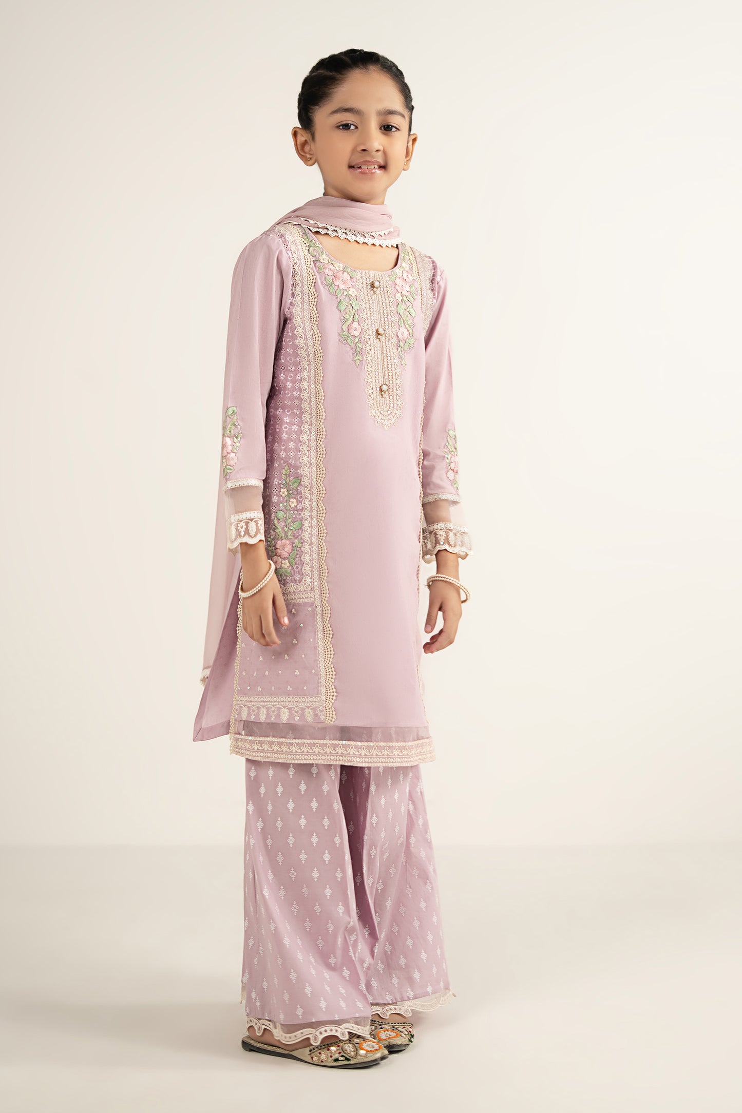 3 Piece Embroidered Dobby Lawn Suit