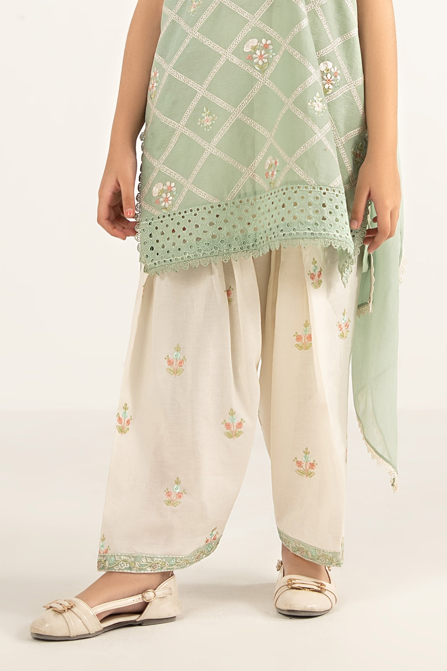 3 Piece Embroidered Dobby Lawn Suit