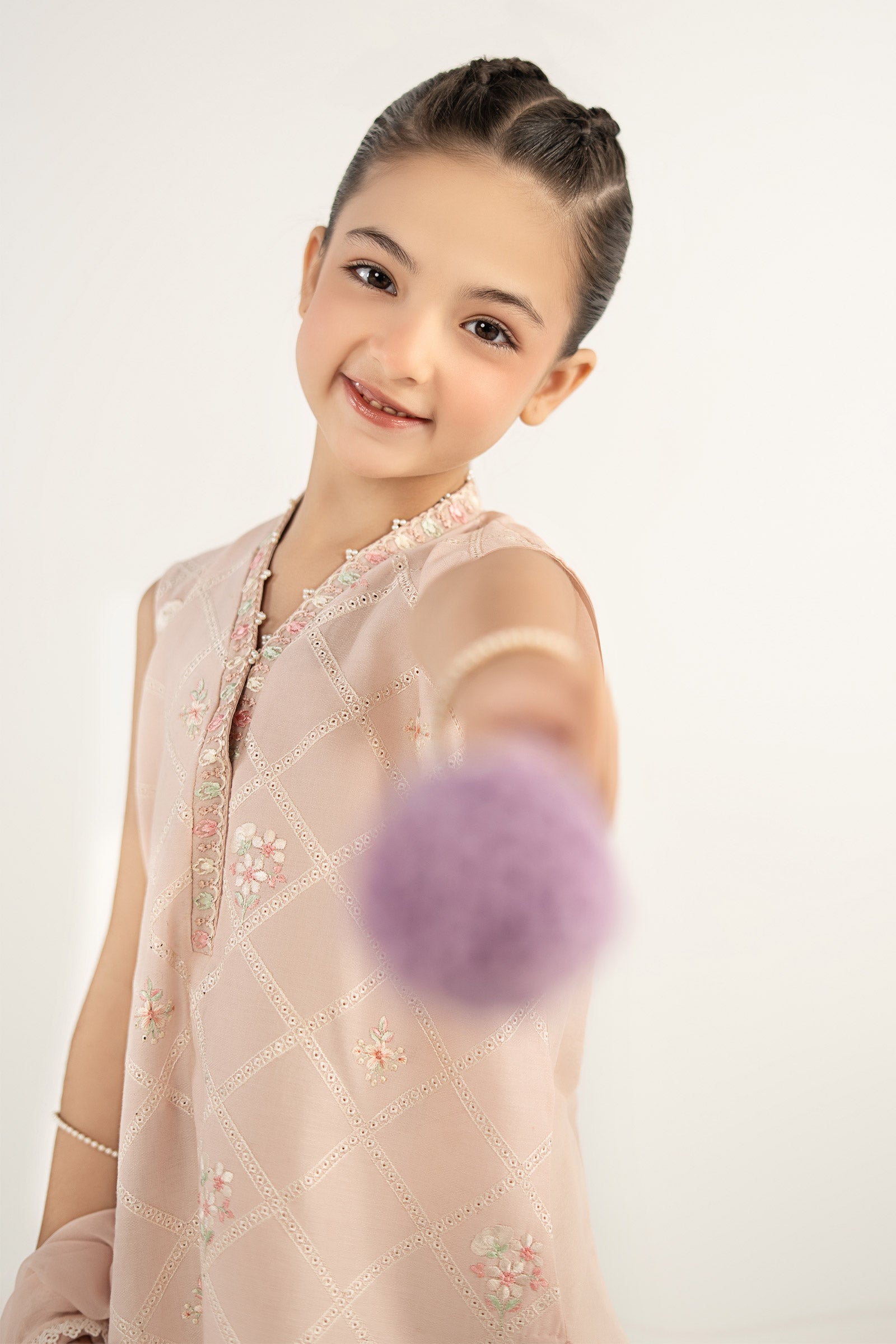 3 Piece Embroidered Dobby Lawn Suit