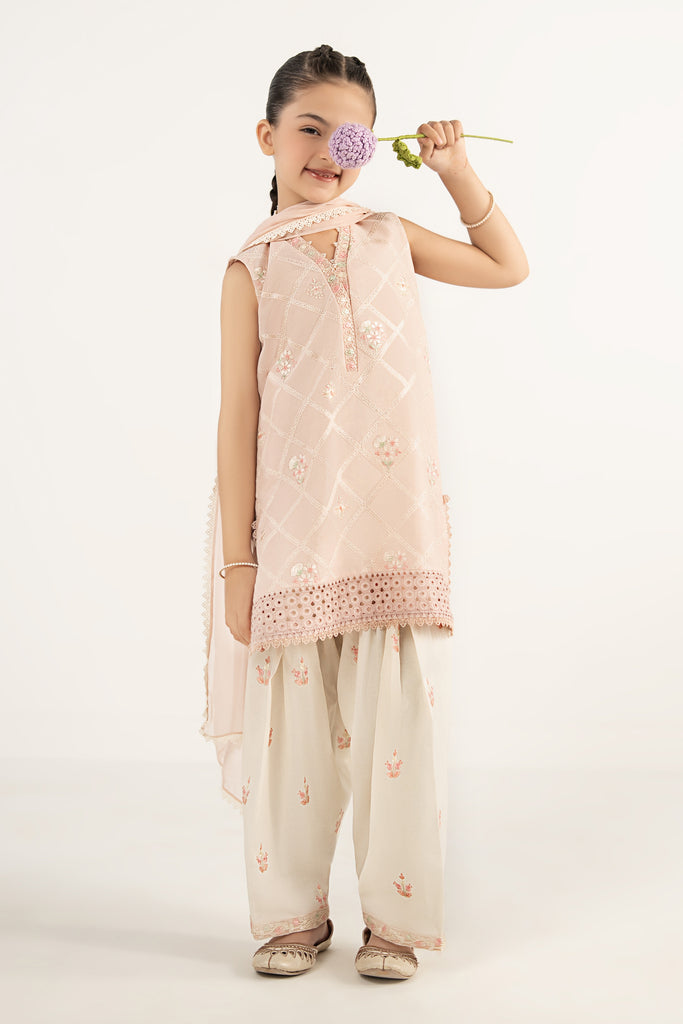 Maria B 3 Piece Embroidered Dobby Lawn Suit, view 1