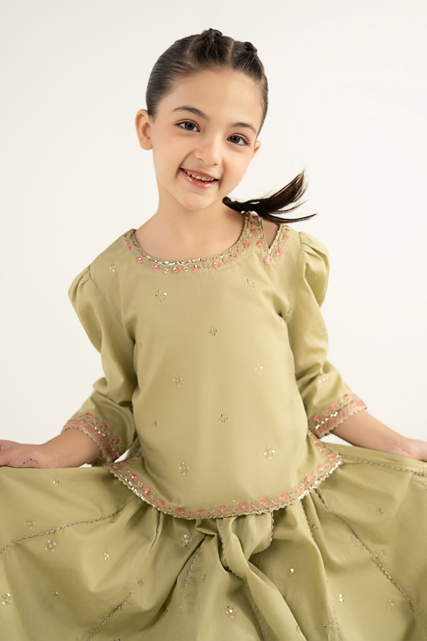 3 Piece Embroidered Dobby Lawn Suit