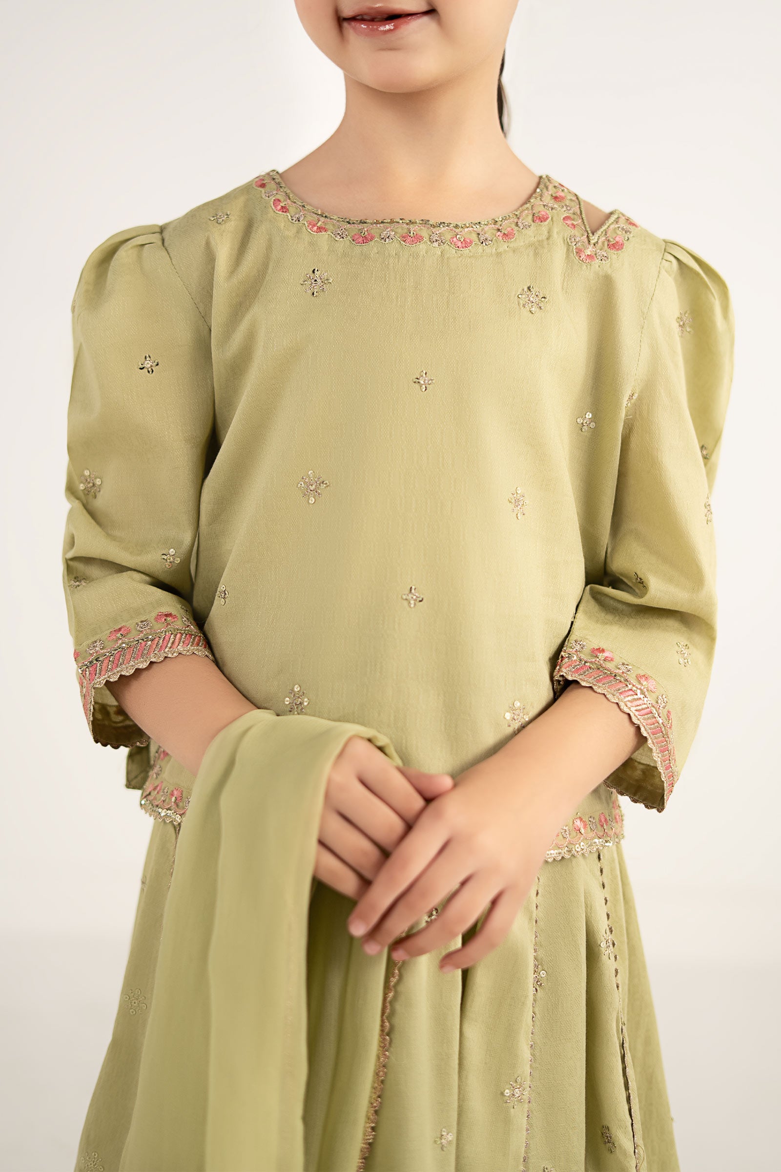 3 Piece Embroidered Dobby Lawn Suit