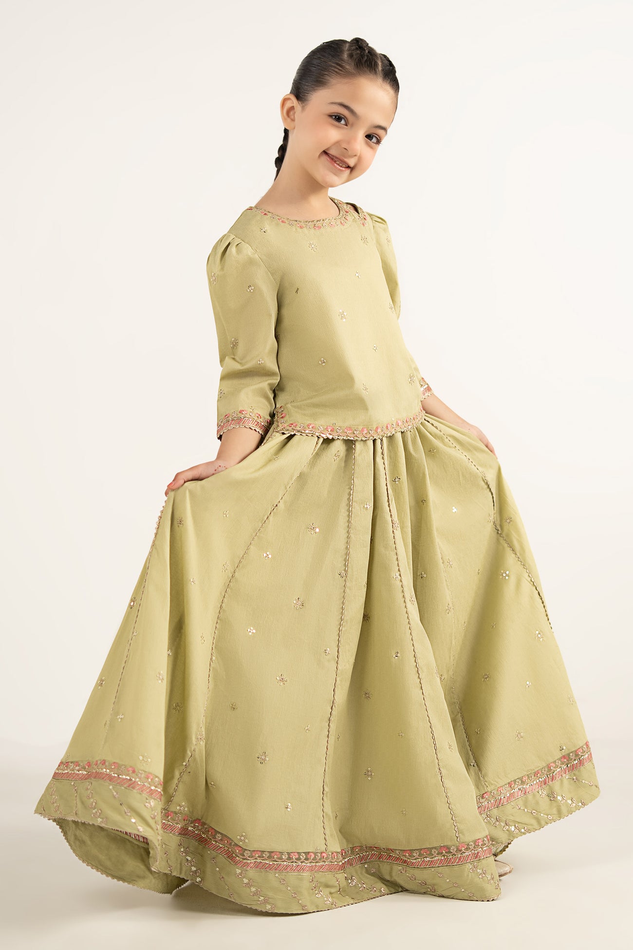 3 Piece Embroidered Dobby Lawn Suit