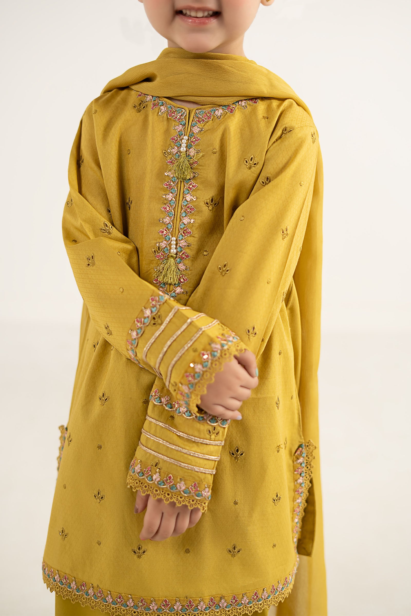 3 Piece Embroidered Dobby Lawn Suit