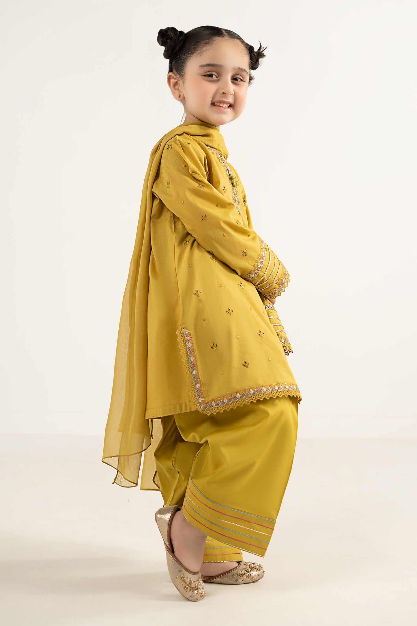 3 Piece Embroidered Dobby Lawn Suit