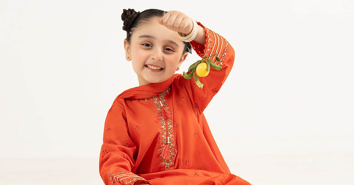 3 Piece Embroidered Dobby Lawn Suit