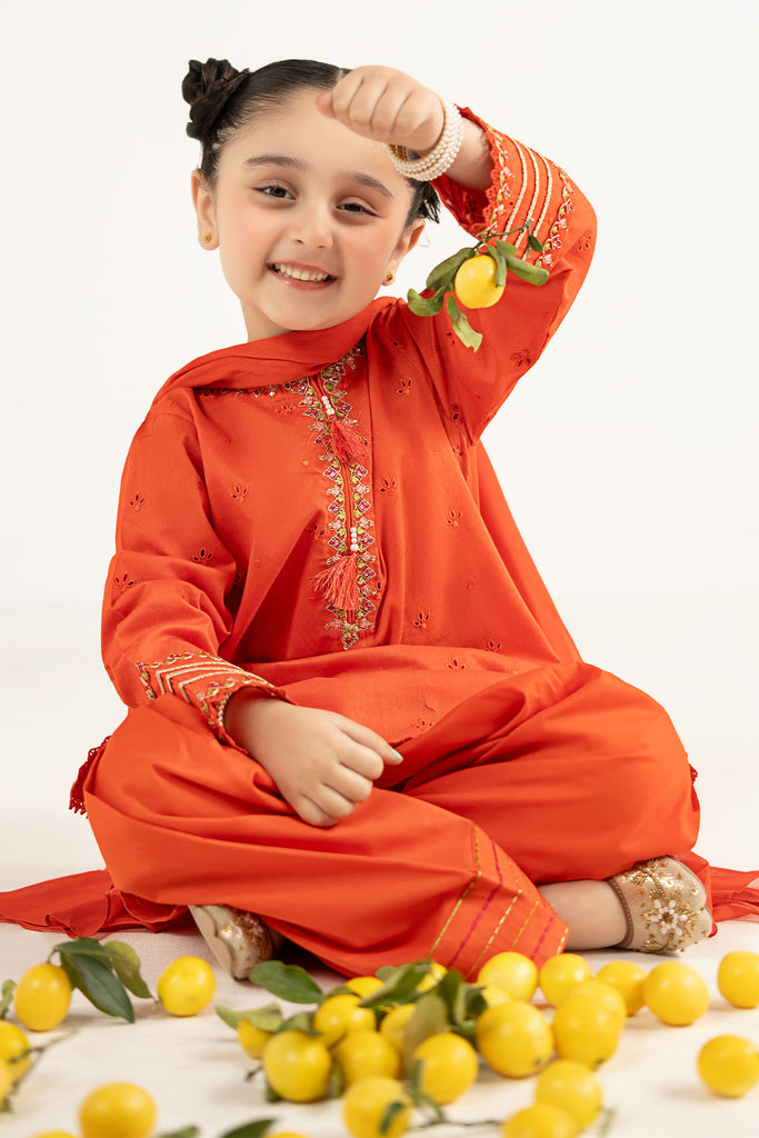 Maria B 3 Piece Embroidered Dobby Lawn Suit, view 1