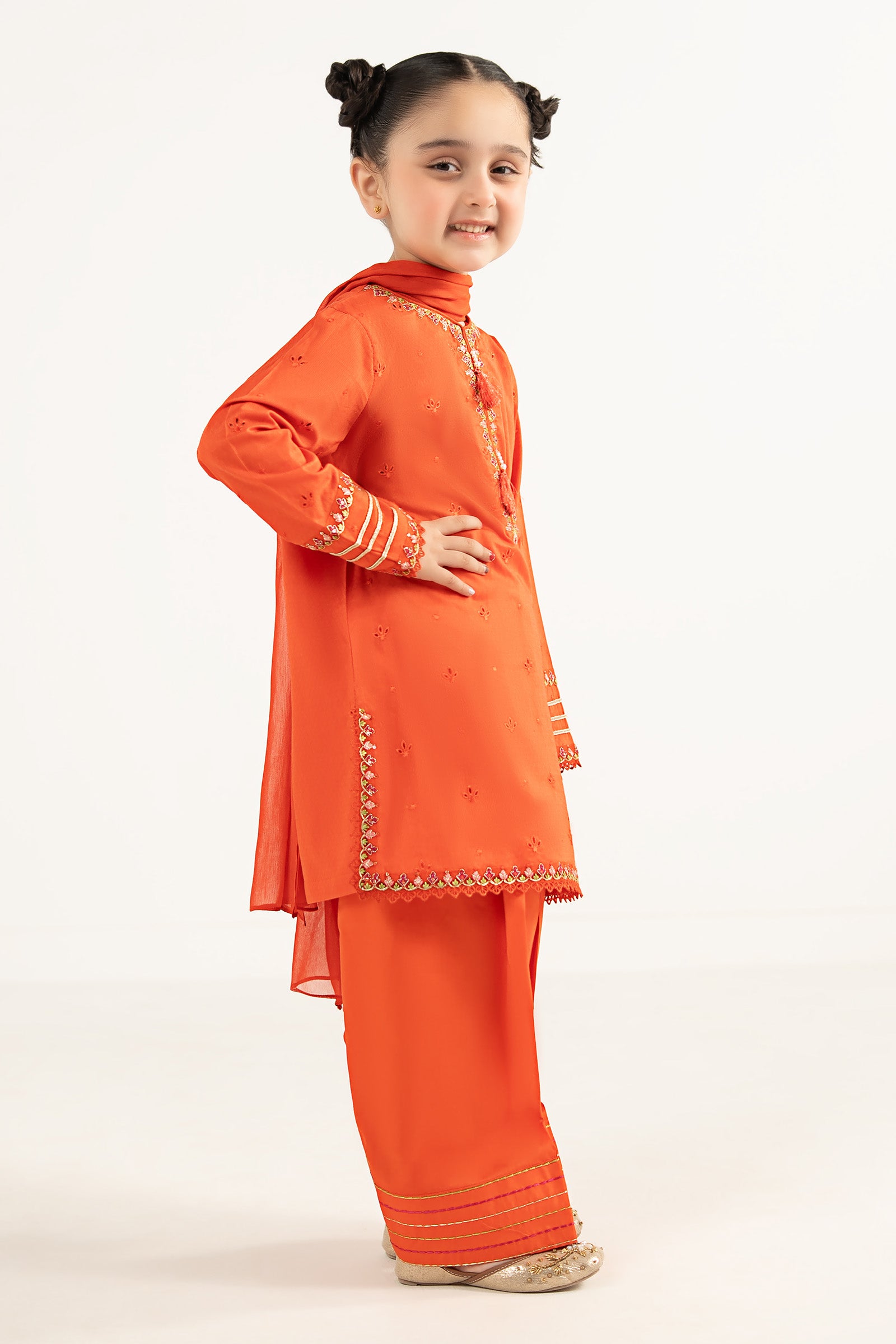 3 Piece Embroidered Dobby Lawn Suit