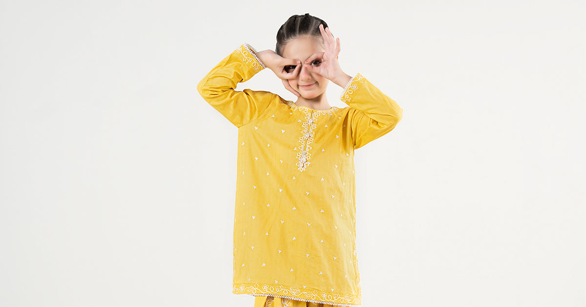 2 Piece Embroidered Dobby Lawn Suit