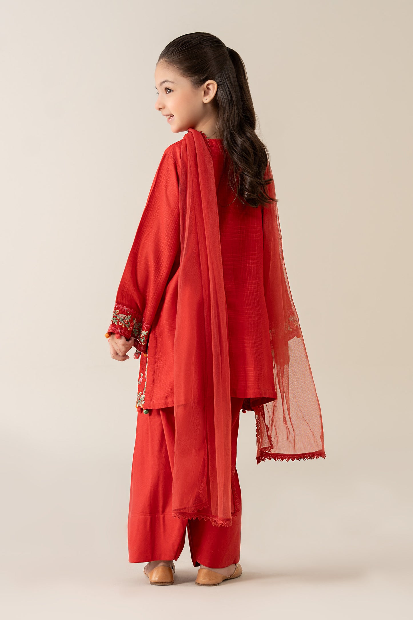 3 Piece Embroidered Dobby Suit