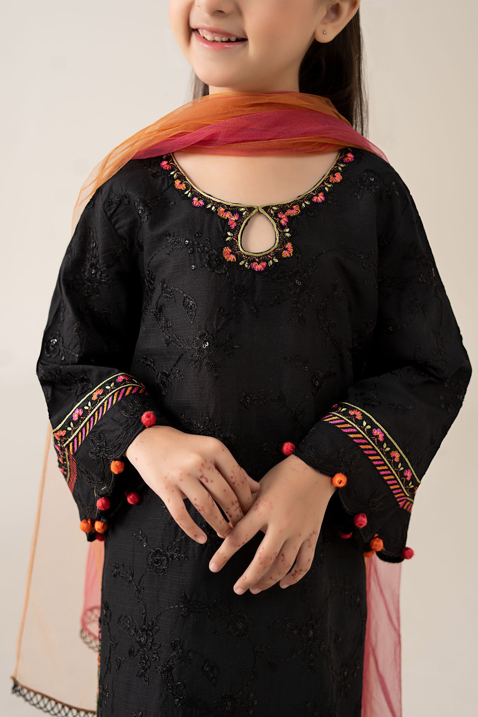 3 Piece Embroidered Dobby Suit