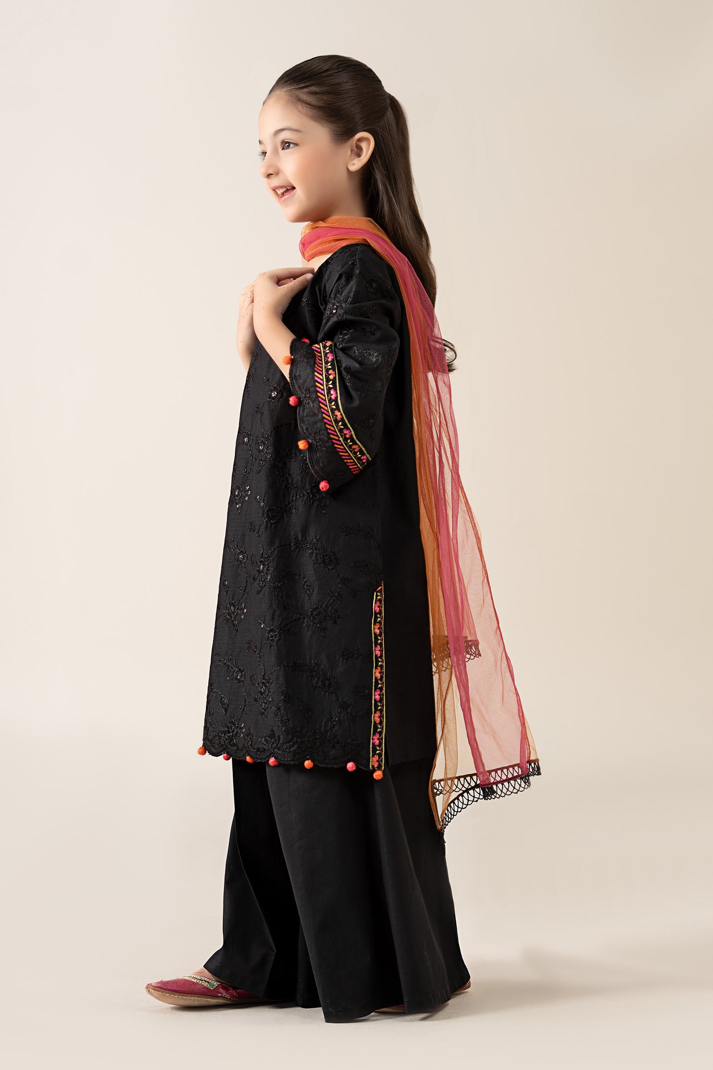 3 Piece Embroidered Dobby Suit