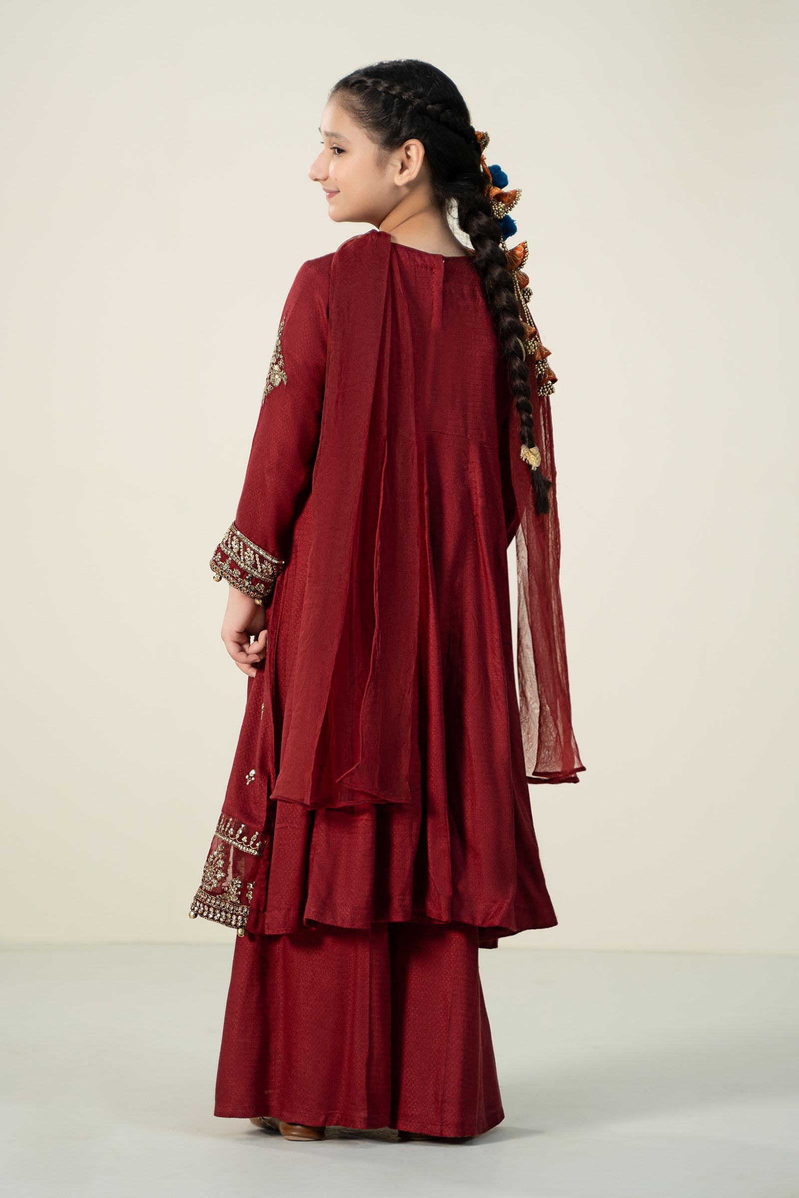 3 Piece Embroidered Linen Suit
