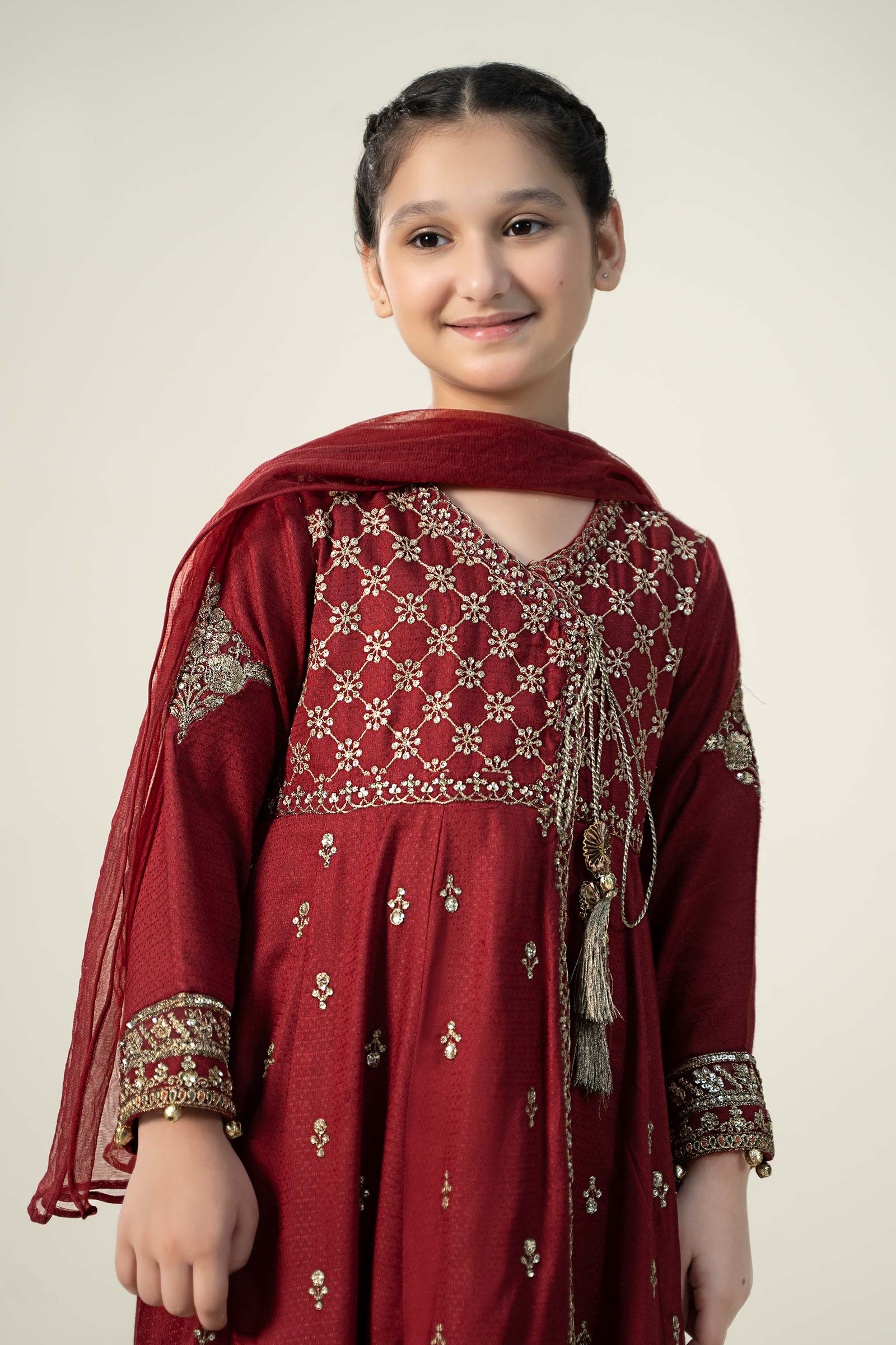 3 Piece Embroidered Linen Suit