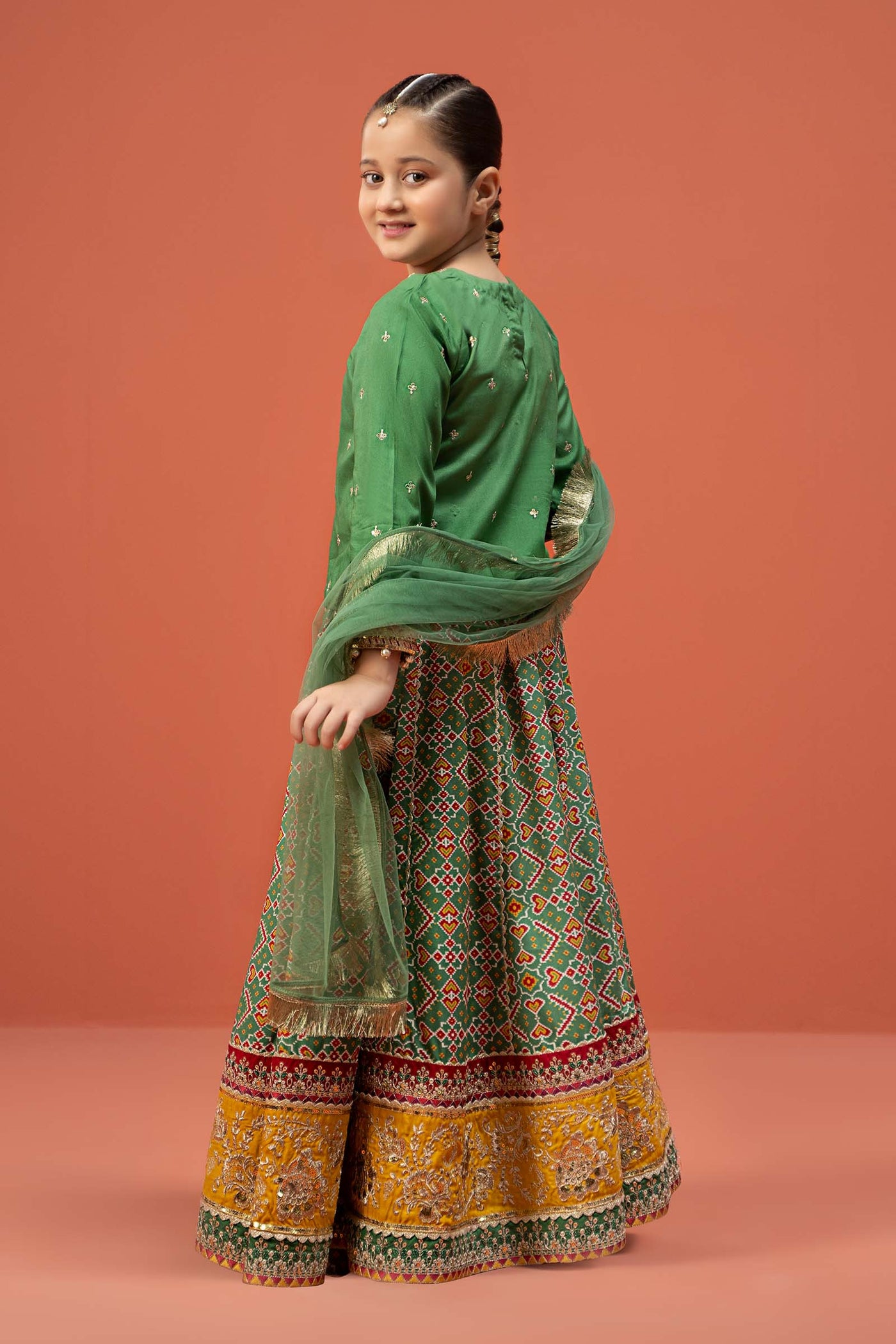 3 Piece Embroidered Linen Suit | MKD-W24-04