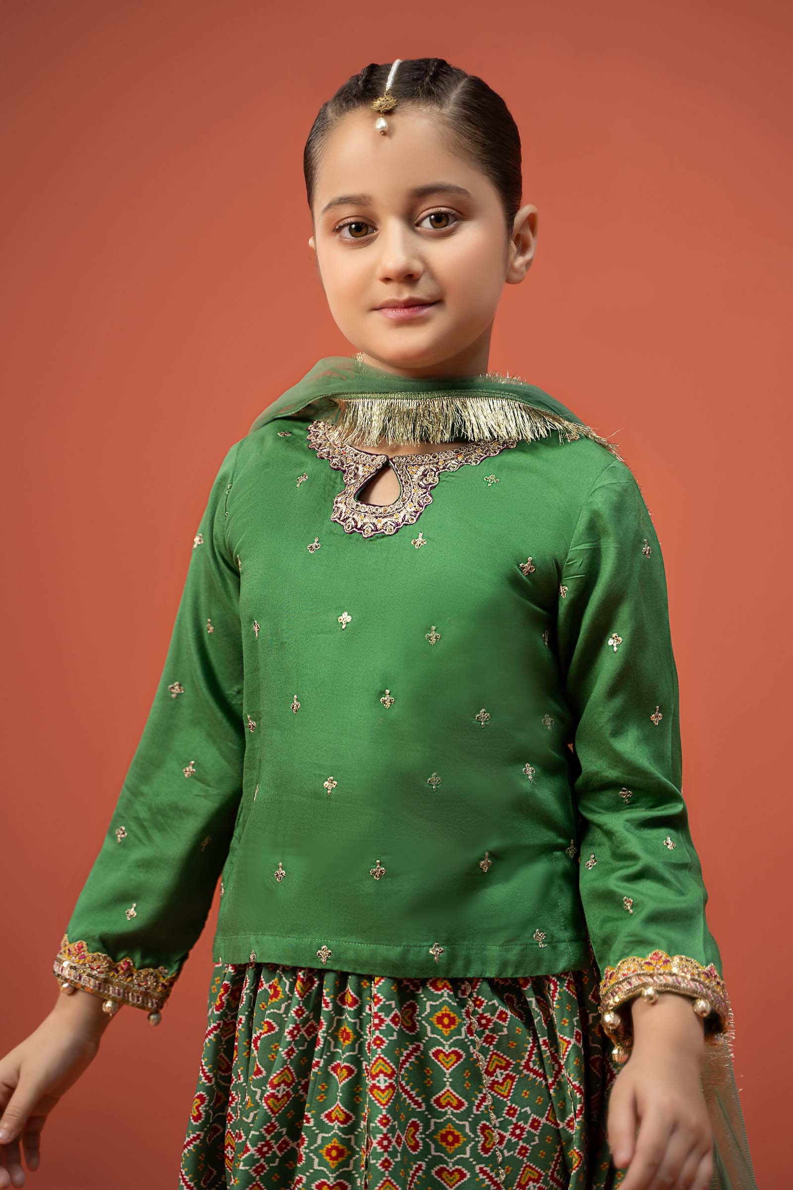 3 Piece Embroidered Linen Suit