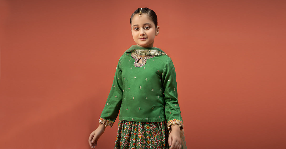 3 Piece Embroidered Linen Suit