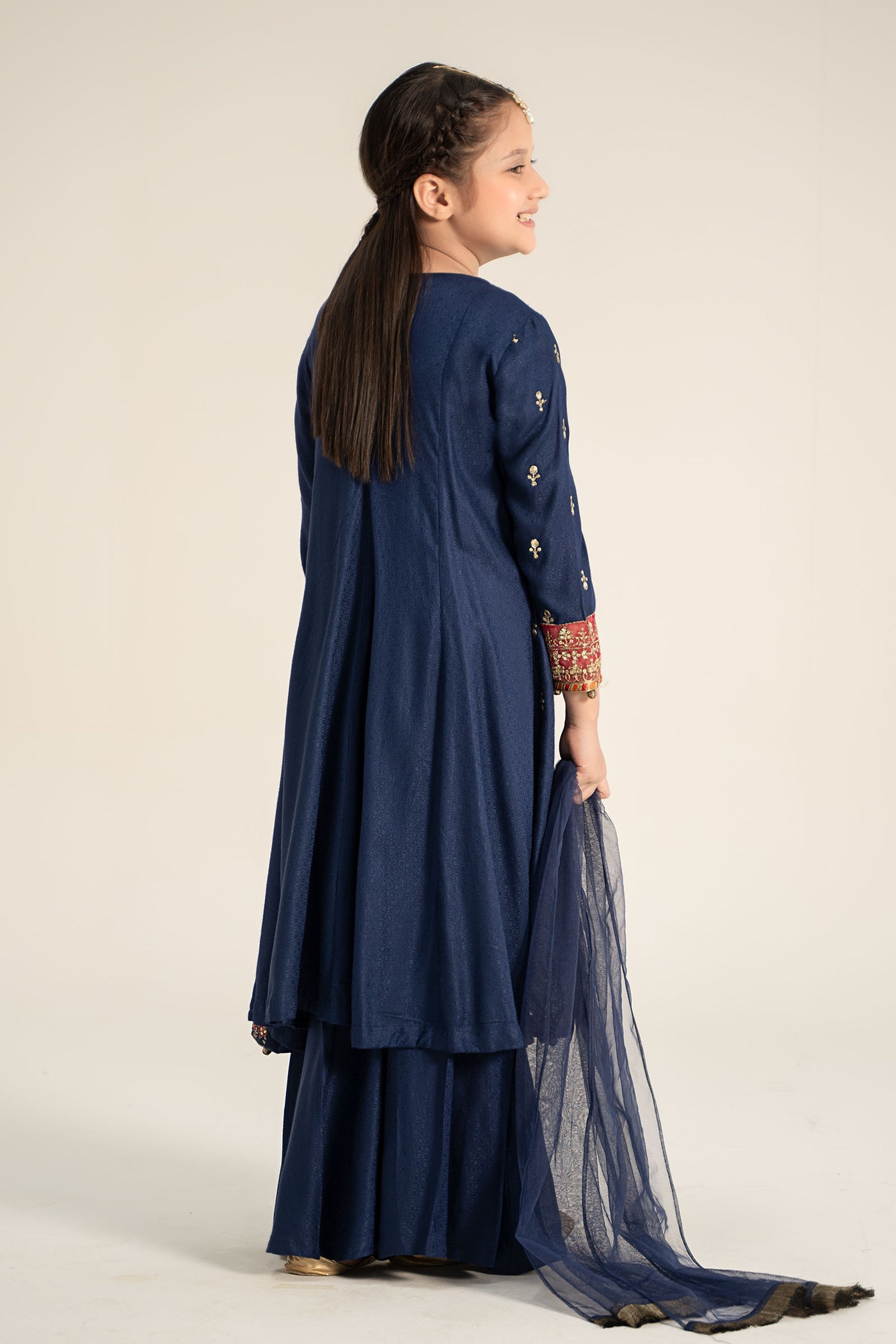 3 Piece Embroidered Linen Suit