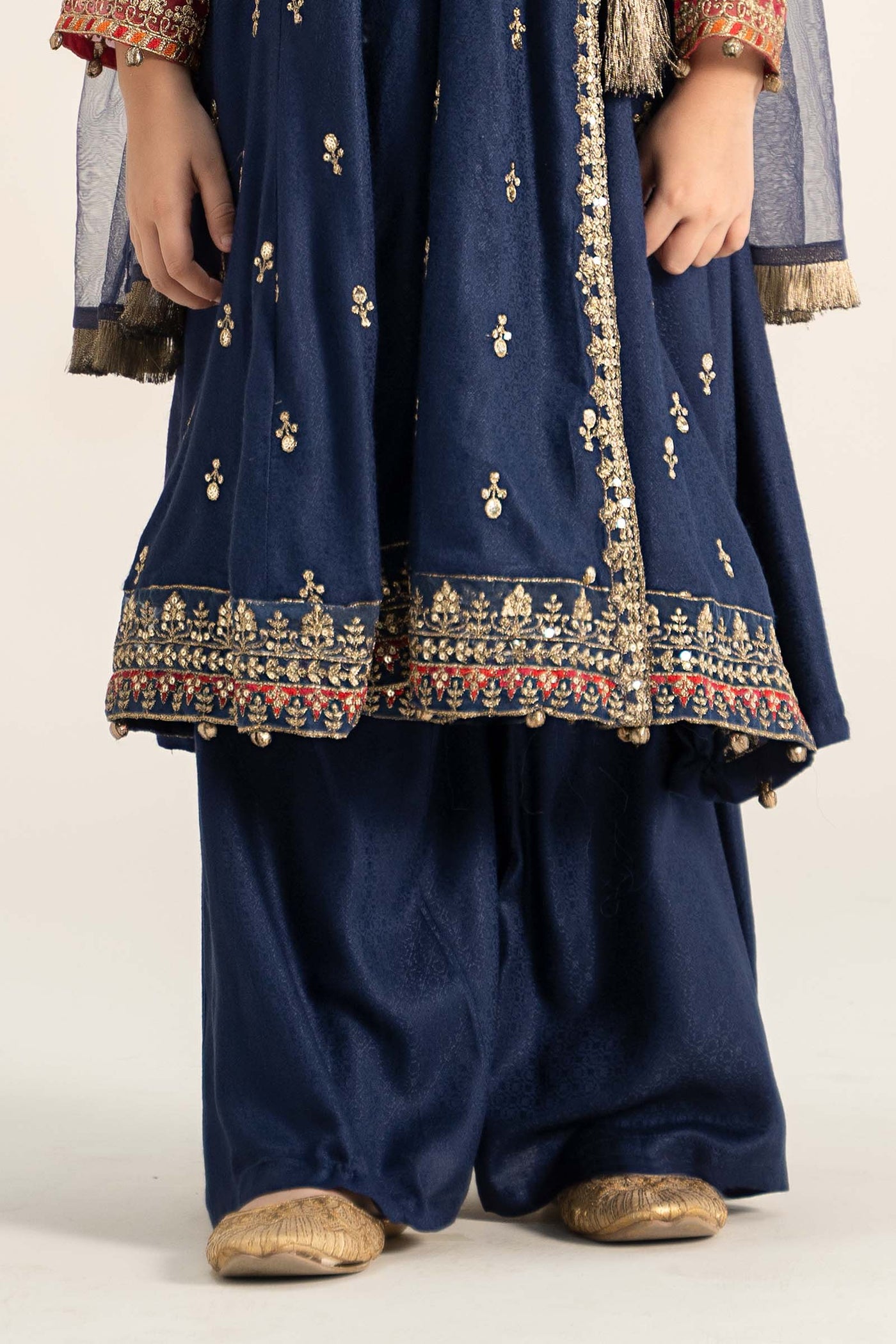3 Piece Embroidered Linen Suit