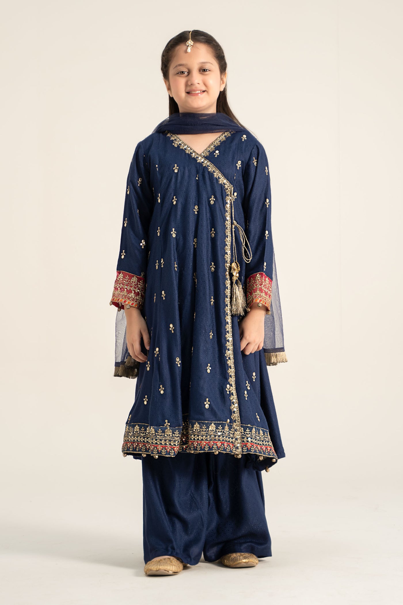 3 Piece Embroidered Linen Suit