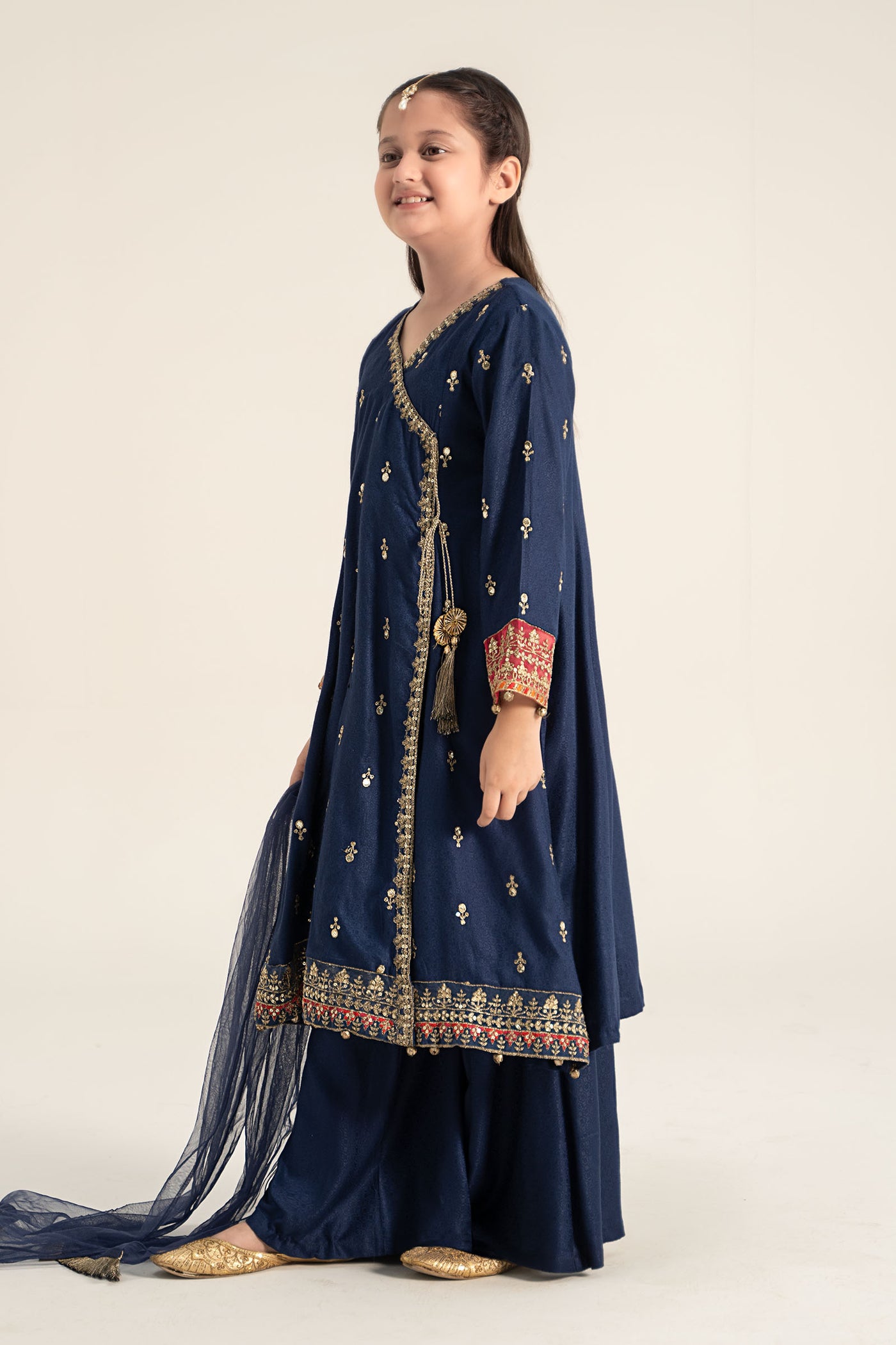 3 Piece Embroidered Linen Suit