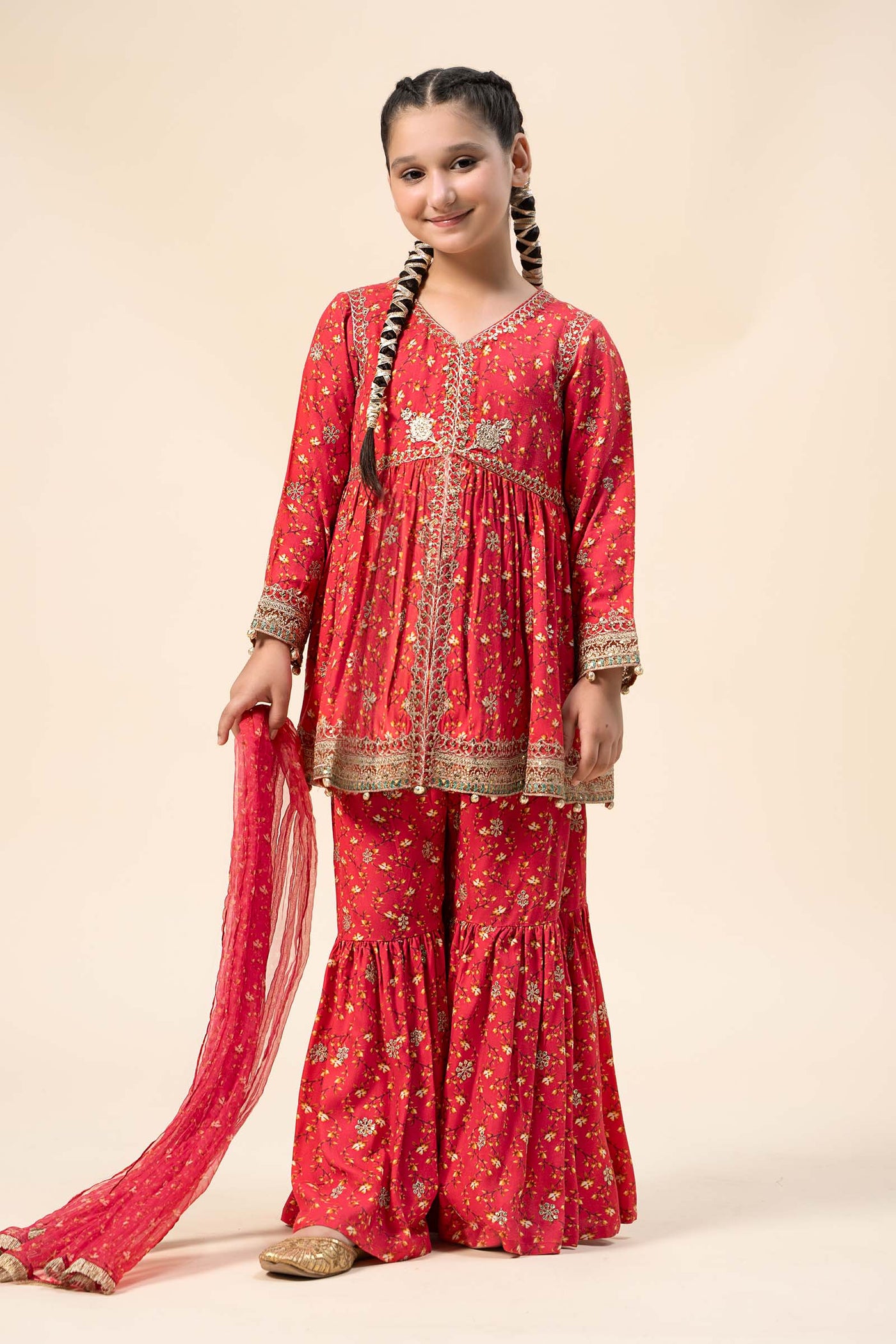 3 Piece Embroidered Marina Twill Suit