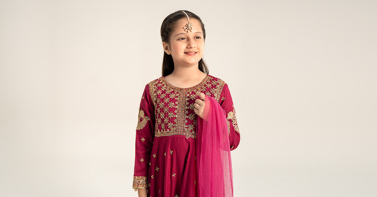 3 Piece Embroidered Linen Suit