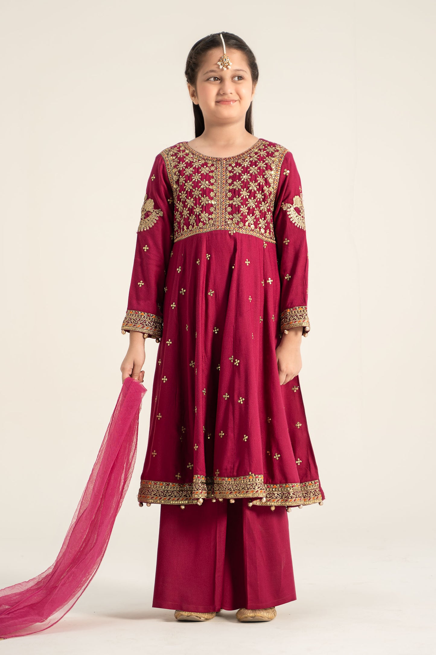 3 Piece Embroidered Linen Suit