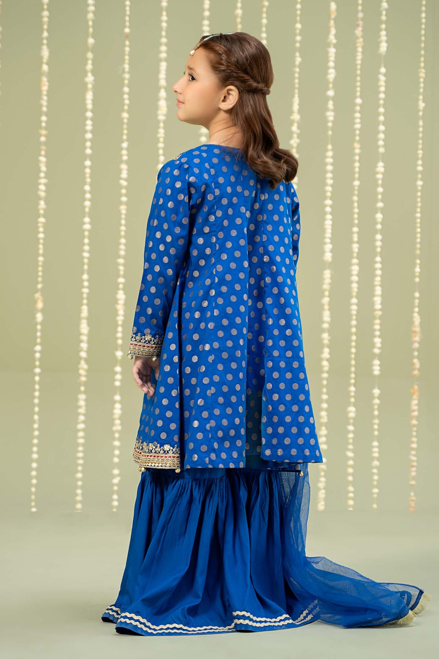 3 Piece Embroidered Jacquard Broshia Suit