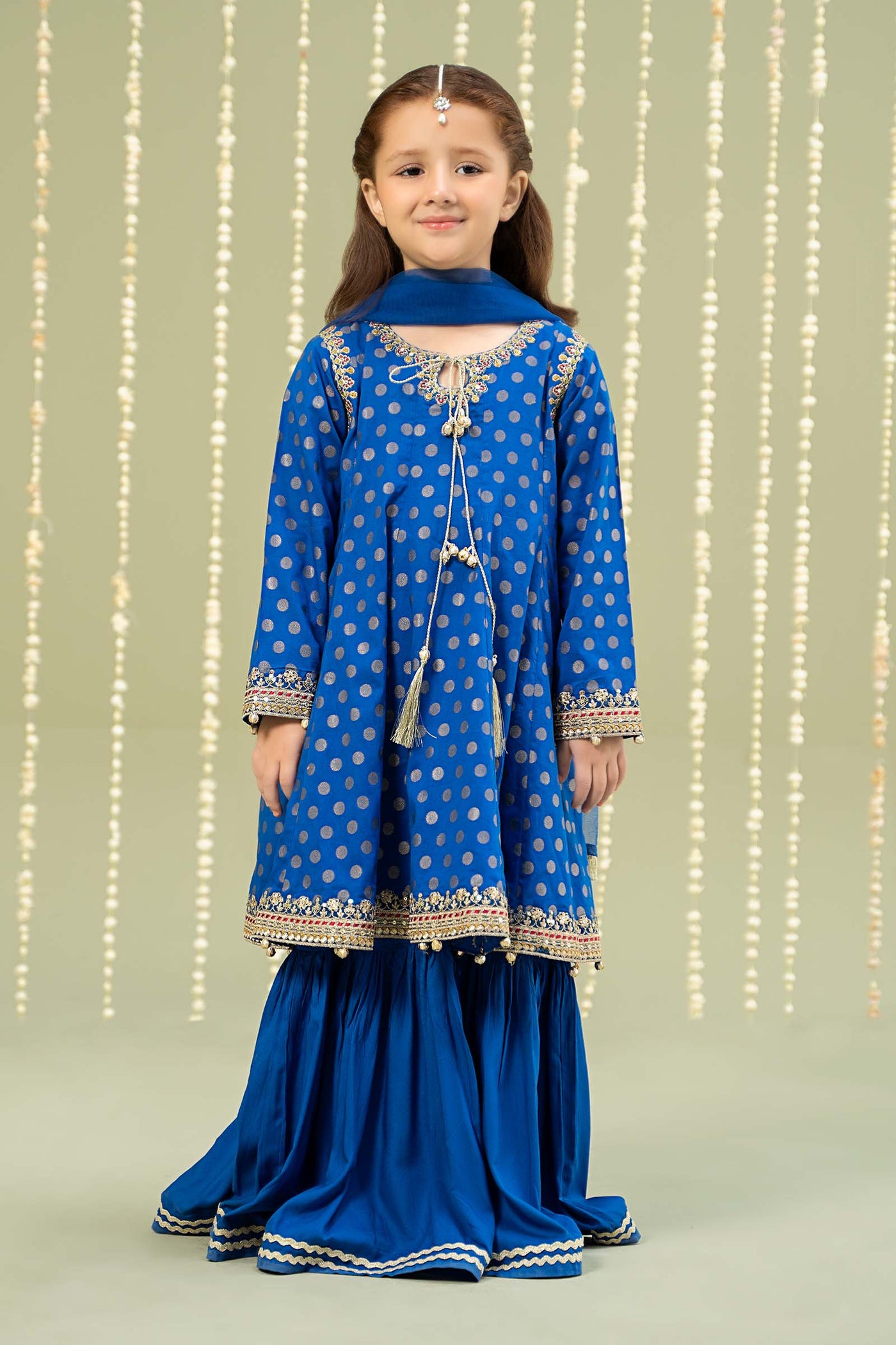 3 Piece Embroidered Jacquard Broshia Suit
