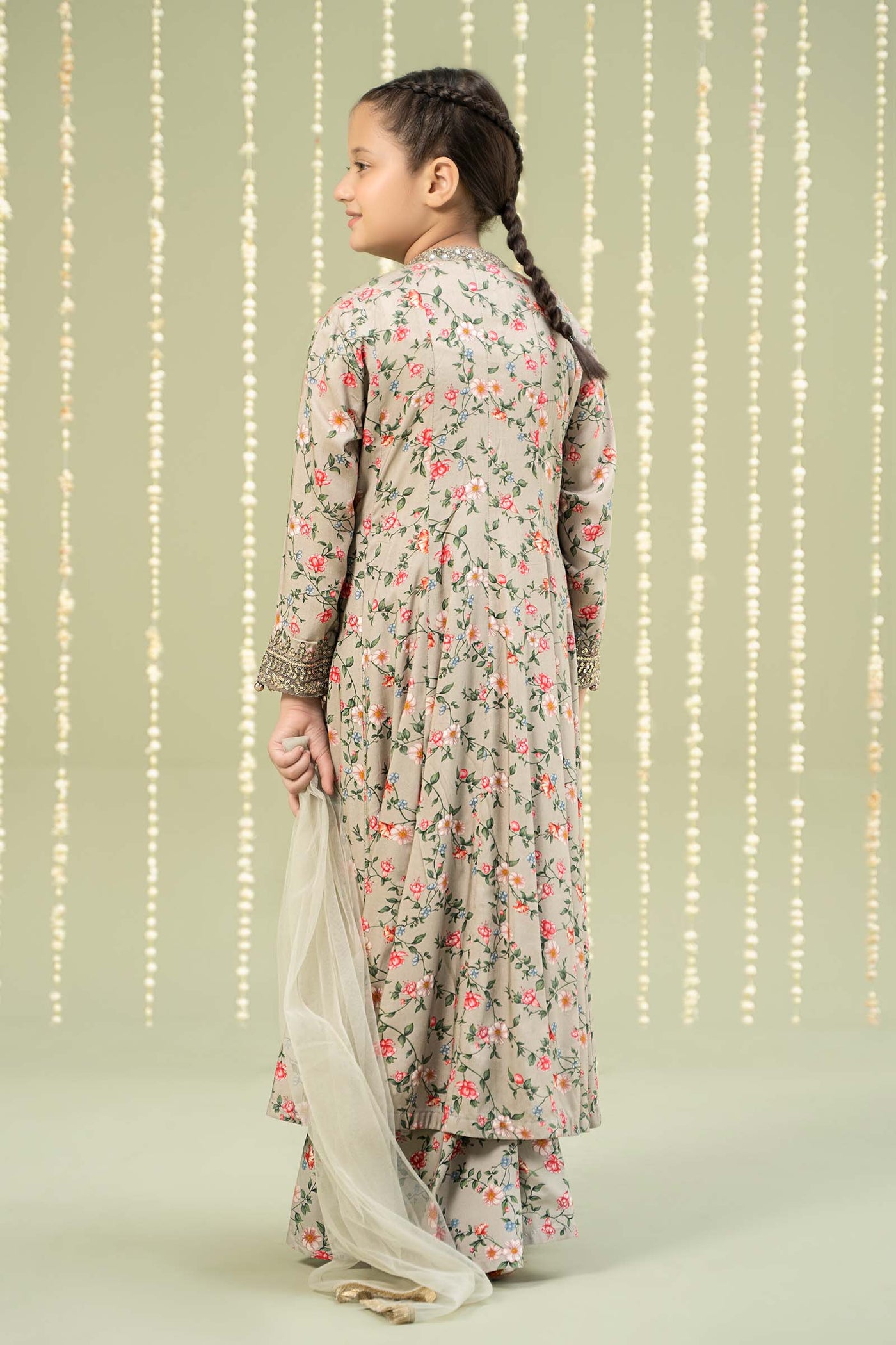 3 Piece Printed Linen Suit
