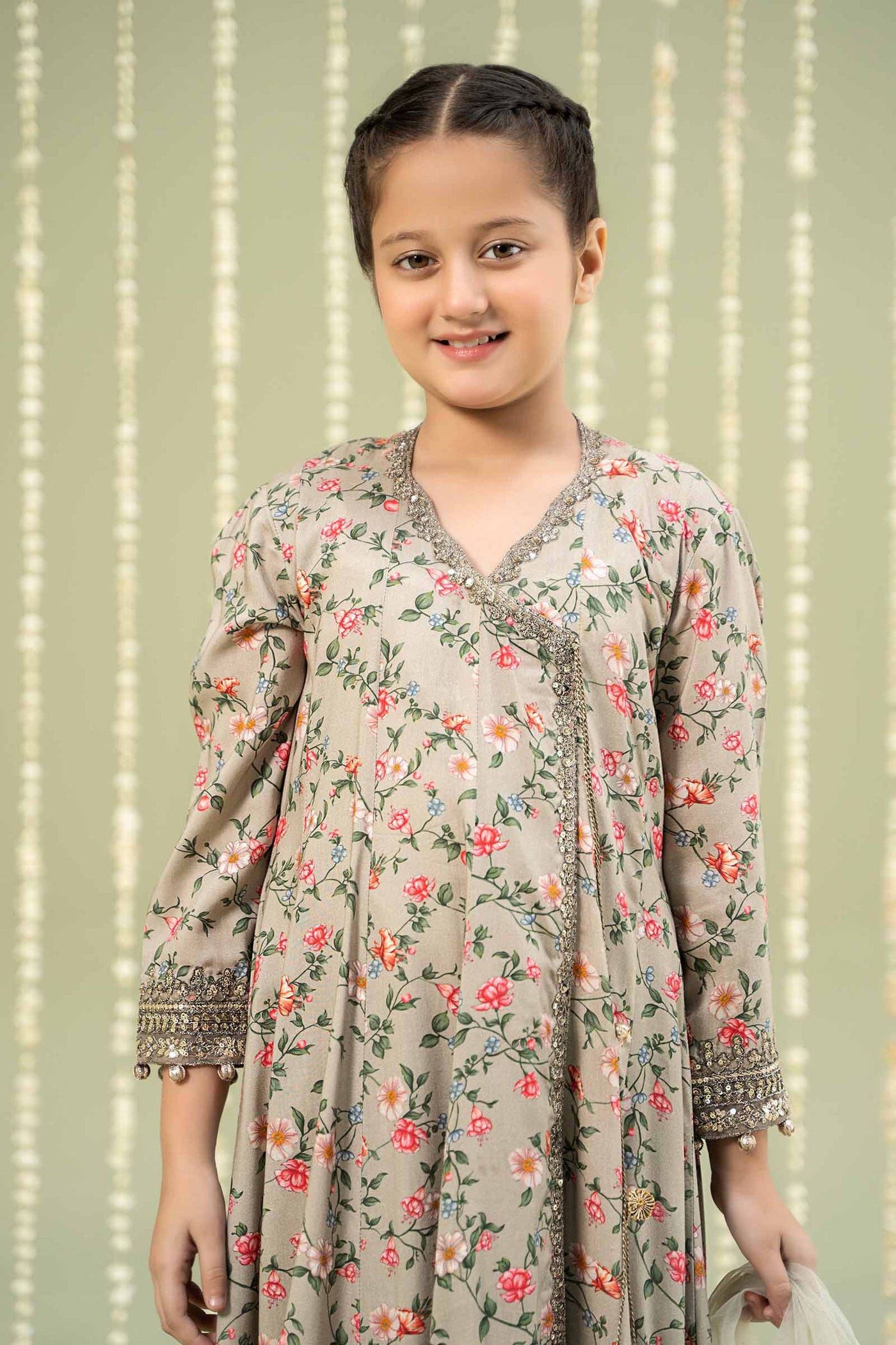 3 Piece Printed Linen Suit