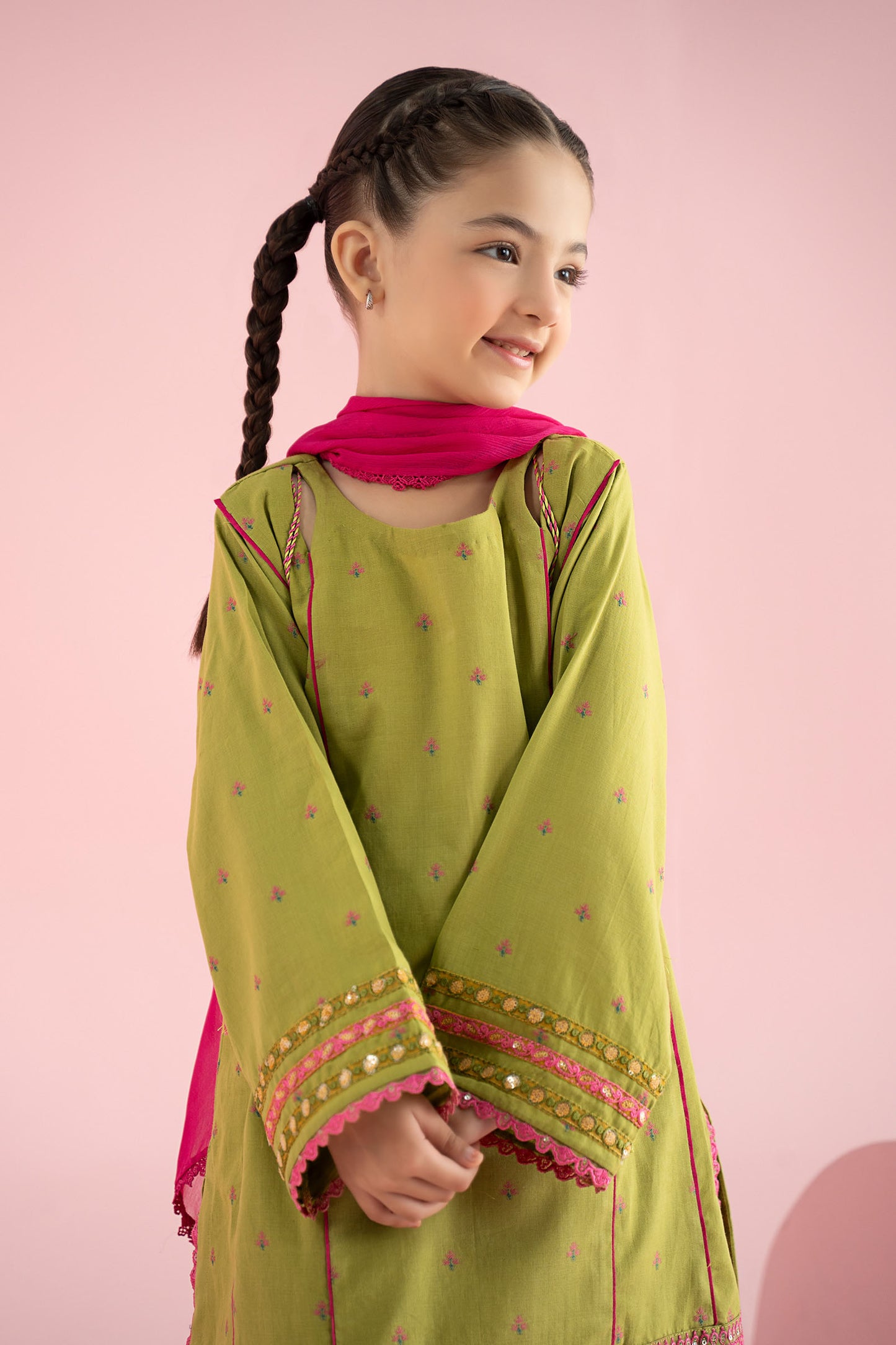 3 Piece Embroidered Jacquard Brochia Suit