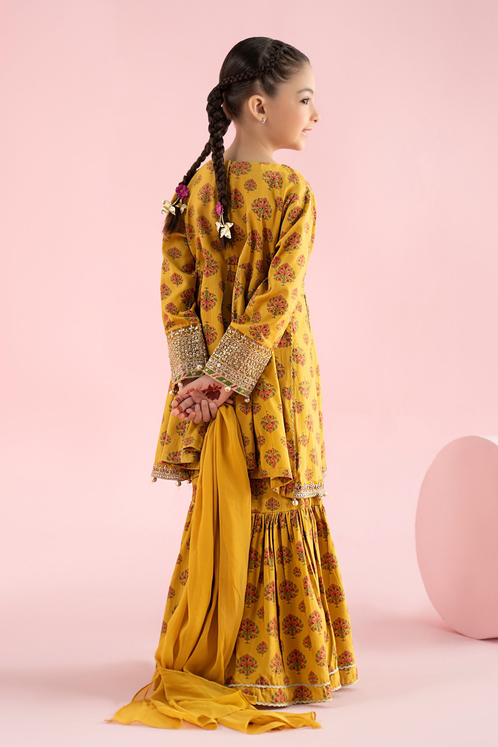 3 Piece Embroidered Linen Suit