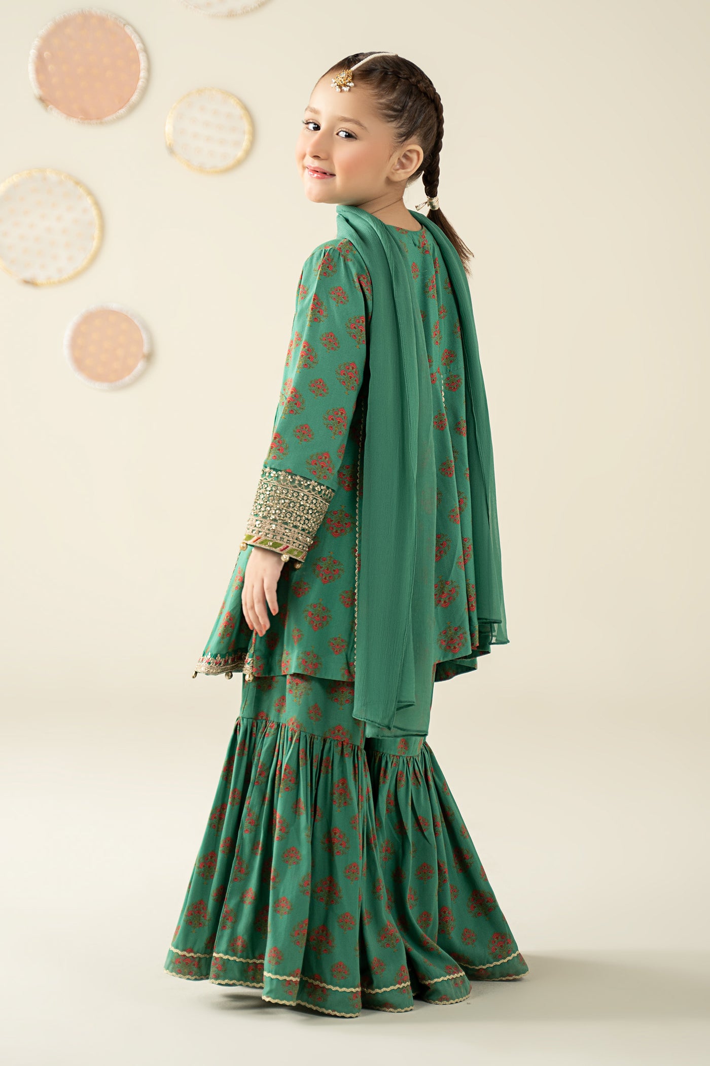 3 Piece Embroidered Linen Suit