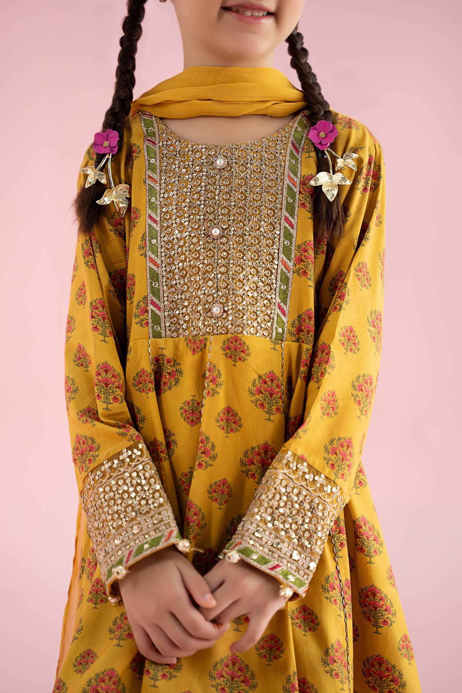 3 Piece Embroidered Linen Suit