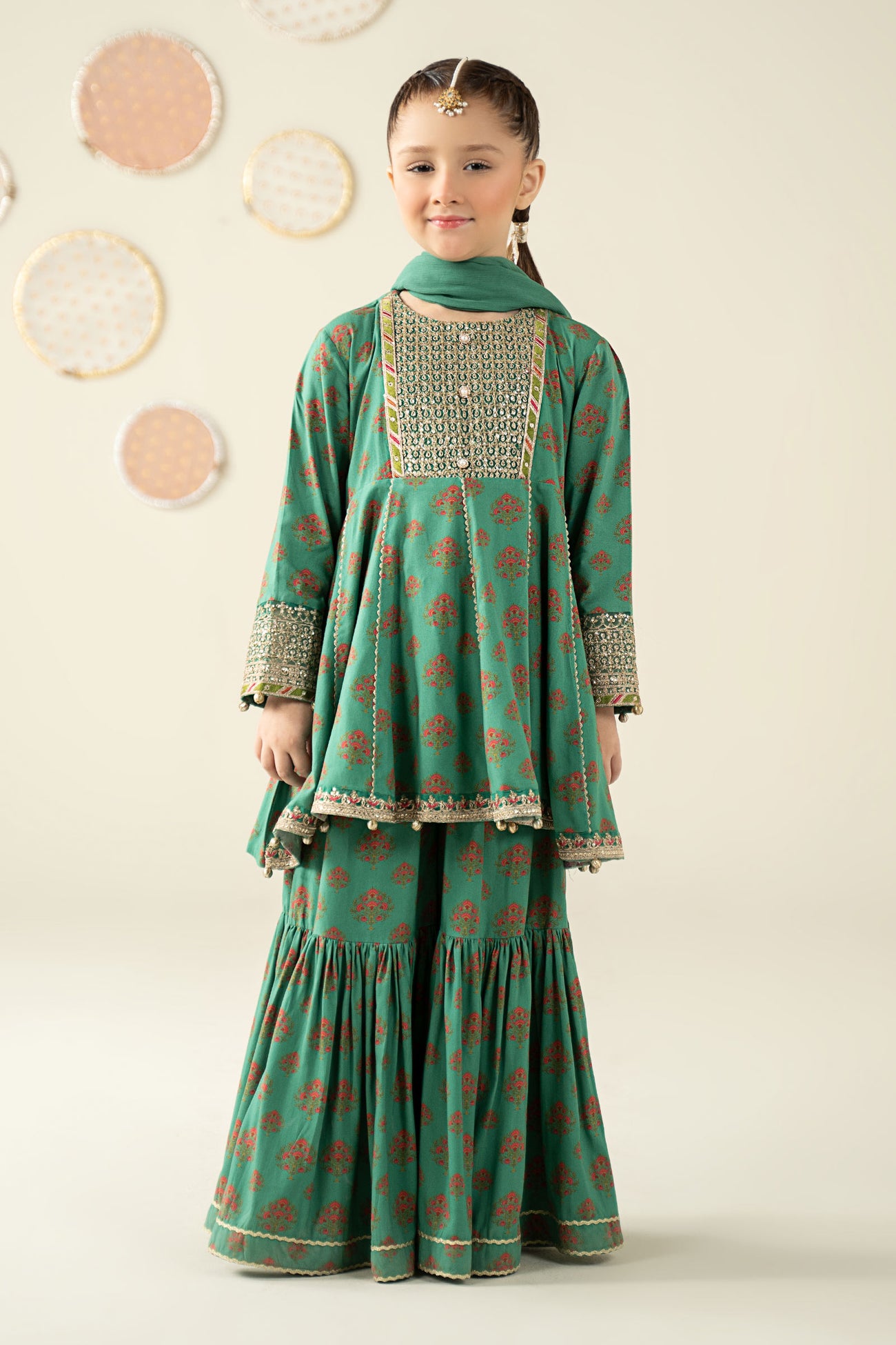 3 Piece Embroidered Linen Suit