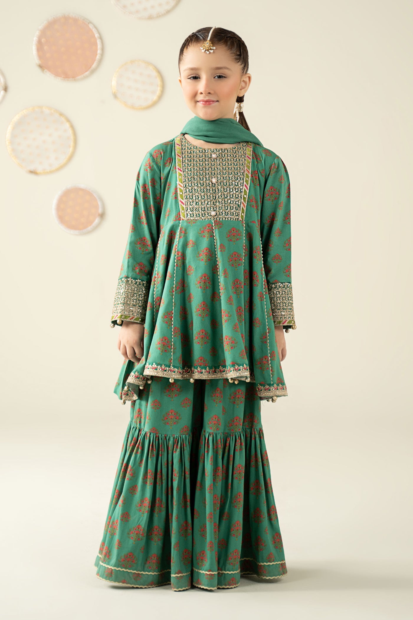 3 Piece Embroidered Linen Suit
