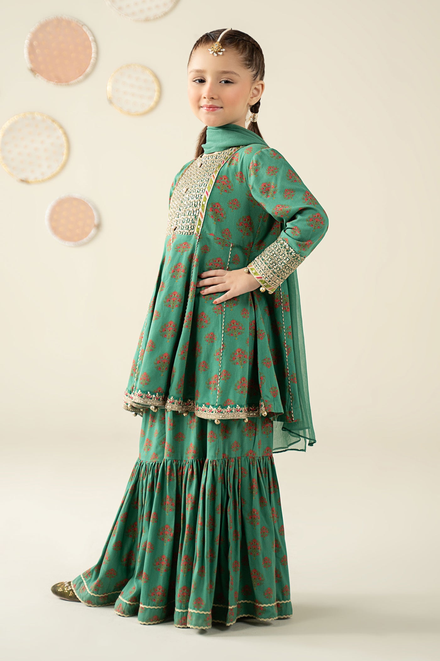 3 Piece Embroidered Linen Suit