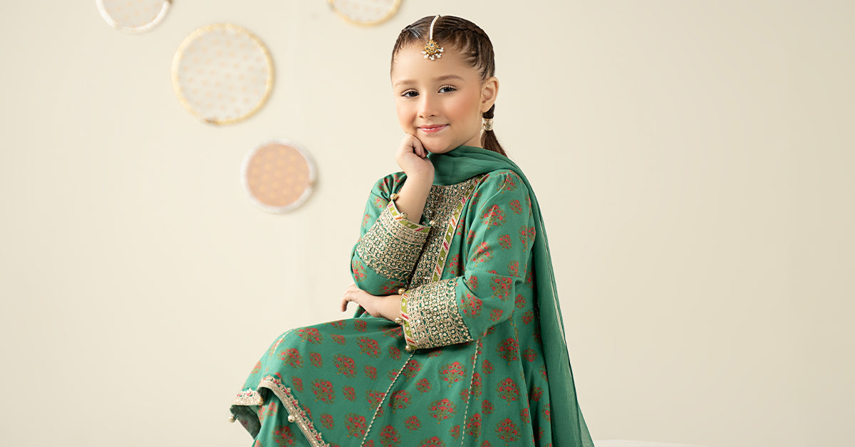 3 Piece Embroidered Linen Suit