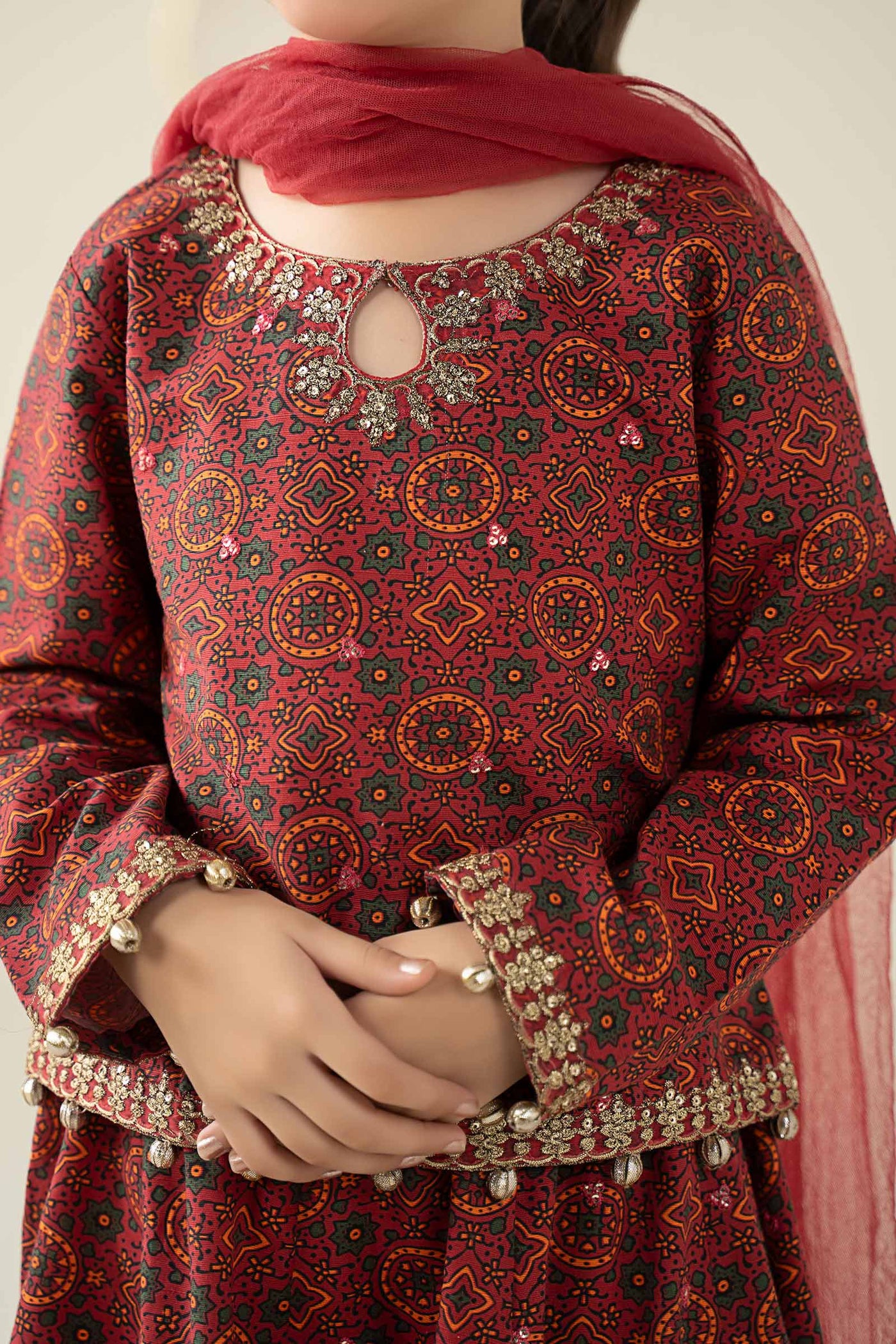 3 Piece Embroidered Slub Khaddar Suit