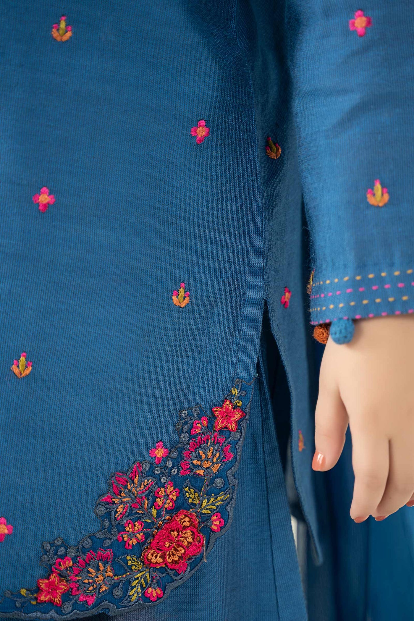 3 Piece Embroidered Cotton Silk Suit