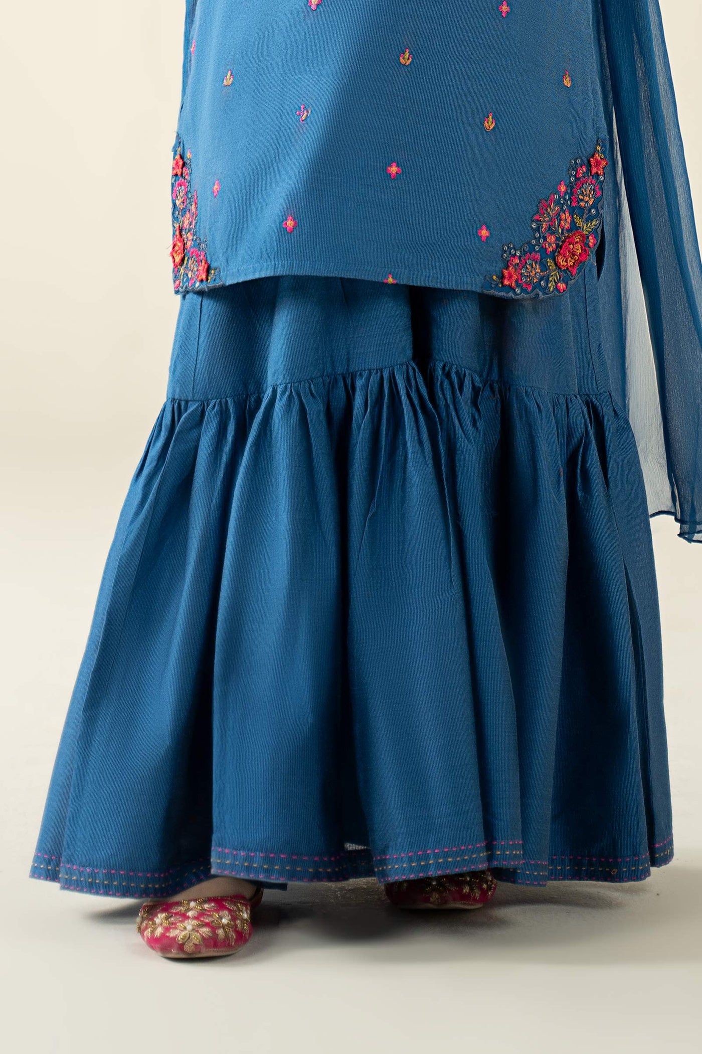 3 Piece Embroidered Cotton Silk Suit