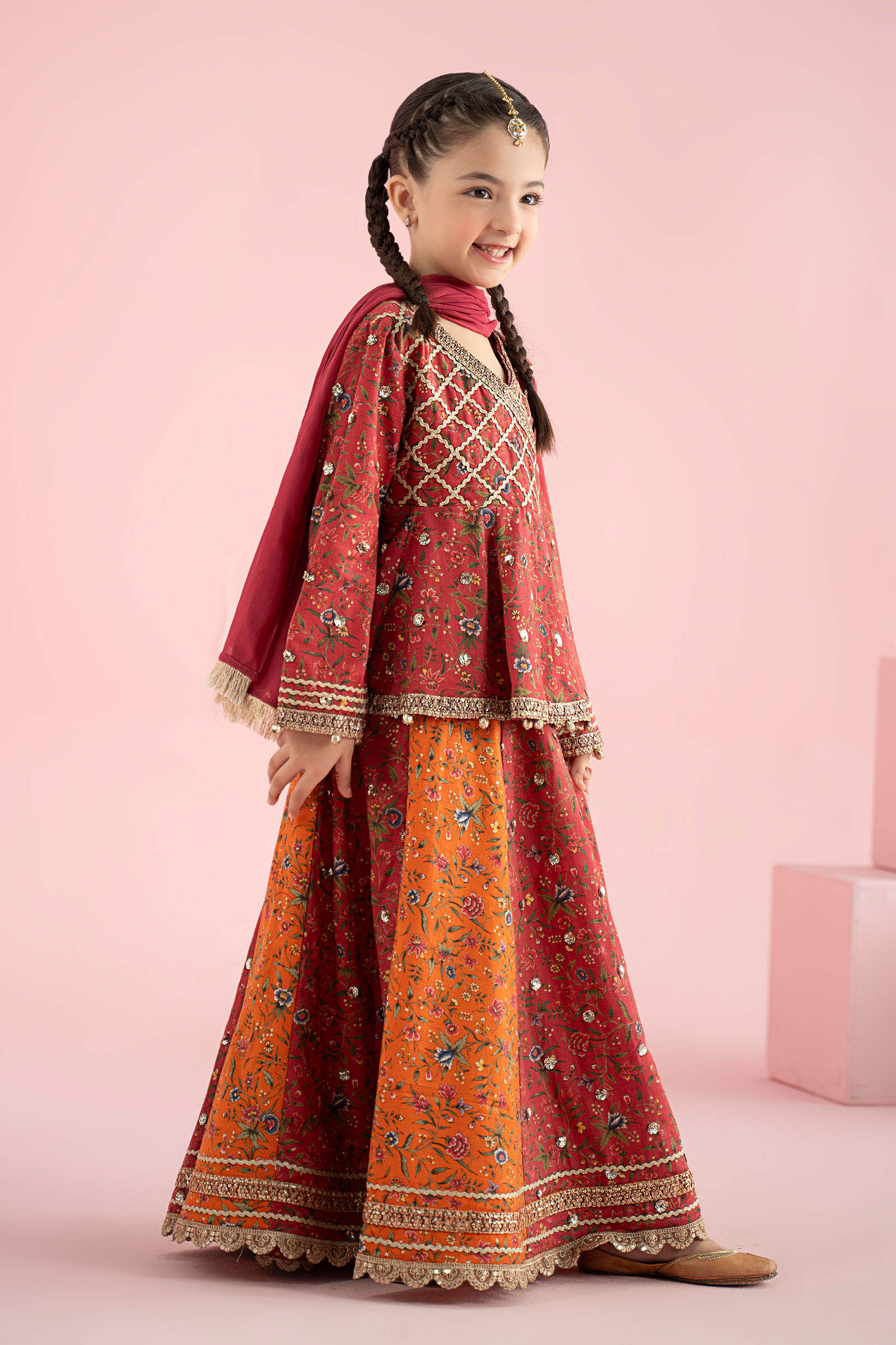 3 Piece Embroidered Khaddar Suit