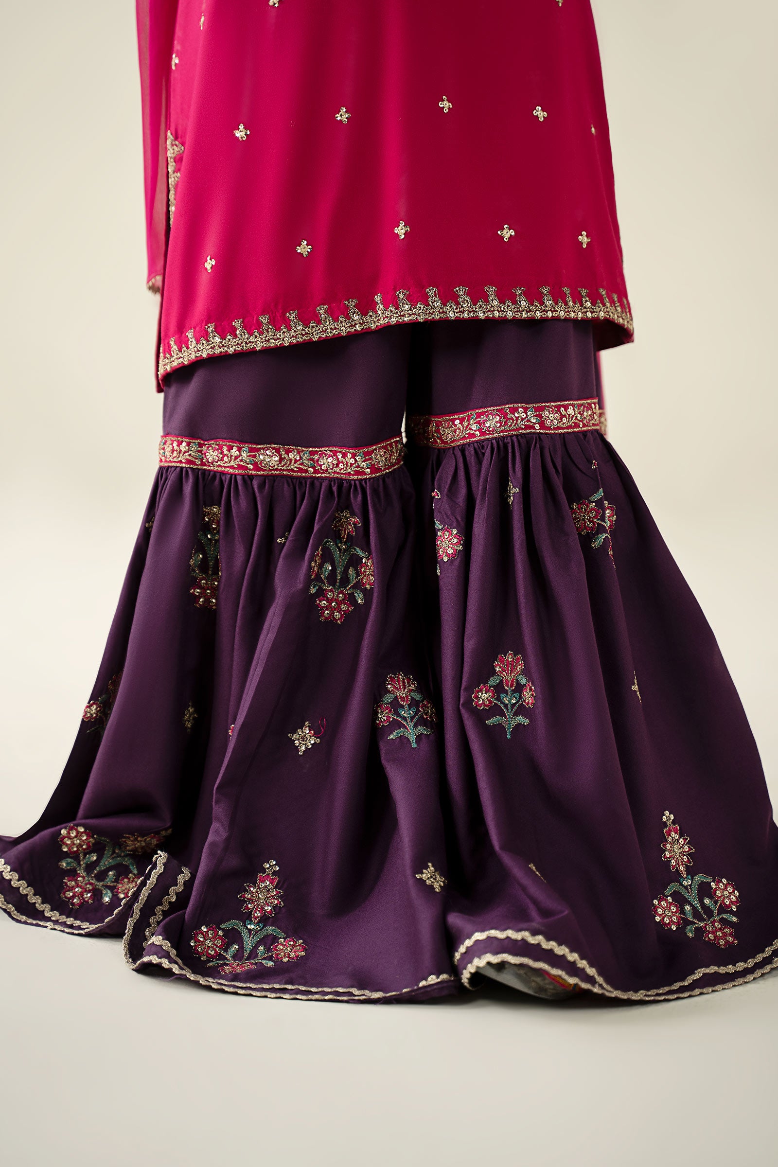 3 Piece Embroidered Linen Suit